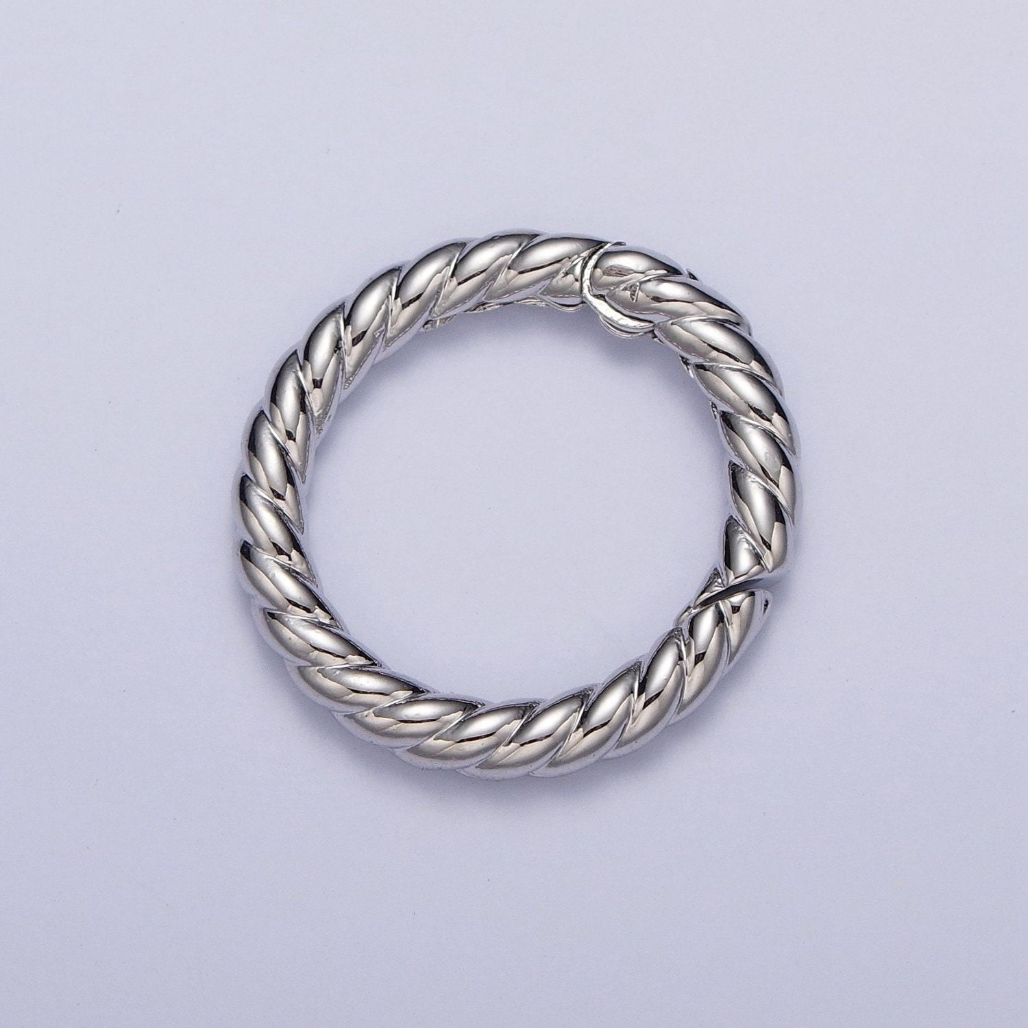 1 pc big twisted gold spring gate ring 26mm marine rope push gate ring, charm holder clasp for connector charm enhancer k-069 k073