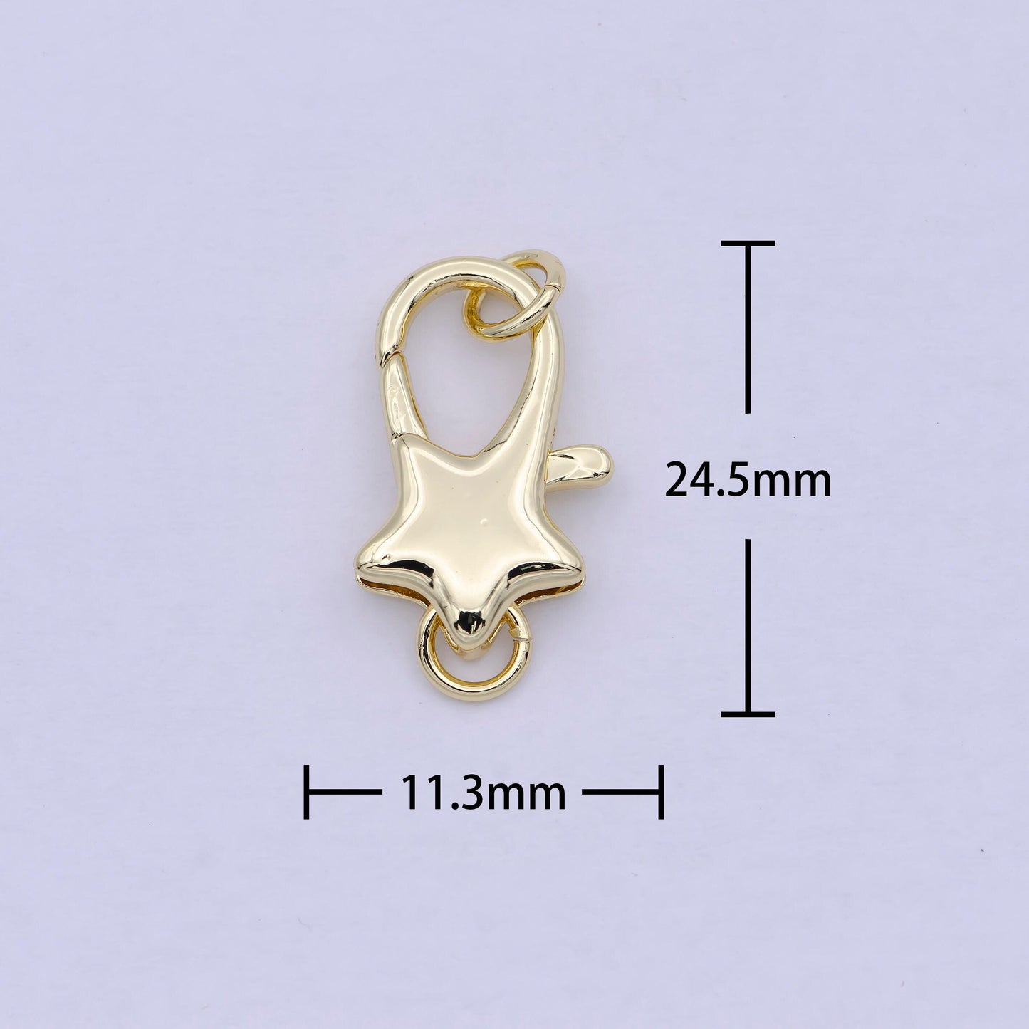 Dainty 14k gold filled star lobster clasp celestial claw with jump ring diy minimalist jewelry supplies k-038