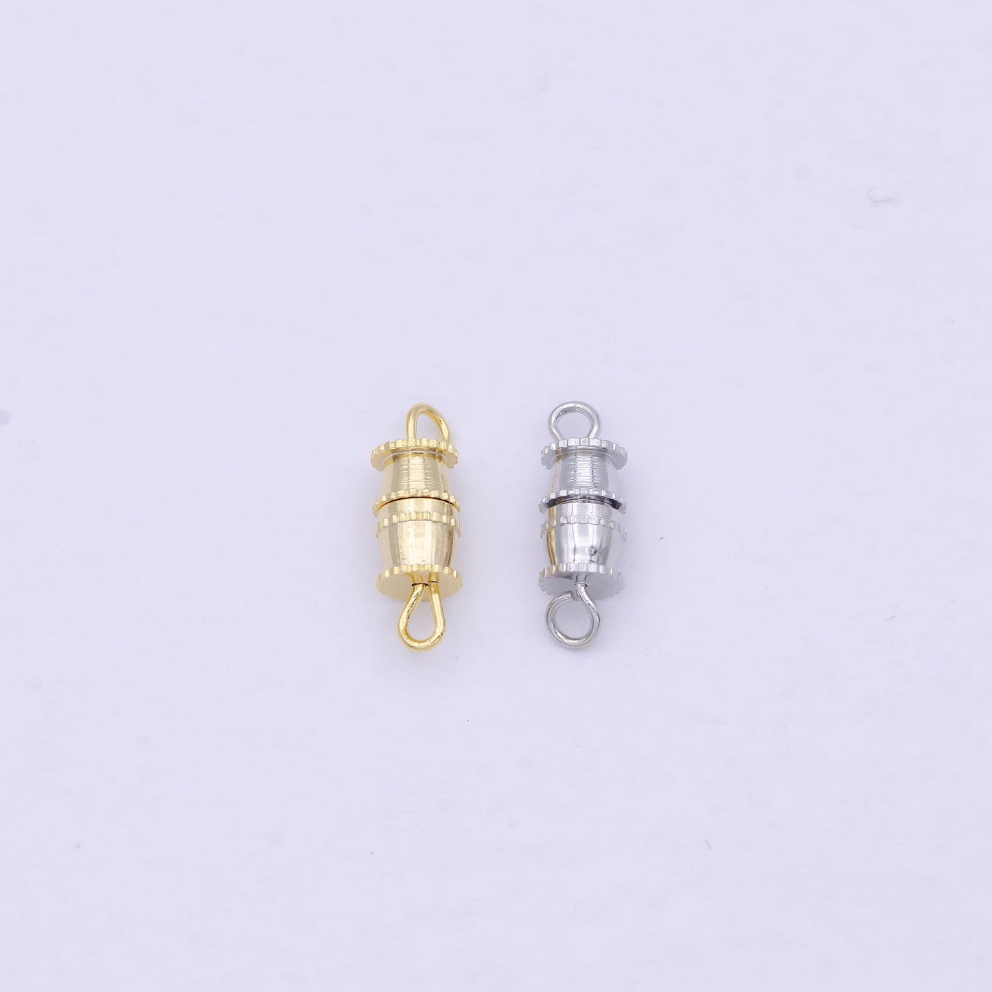 Gold barrel screw clasp - screw-on clasp for necklaces bracelet silver or gold color k-007 k-011