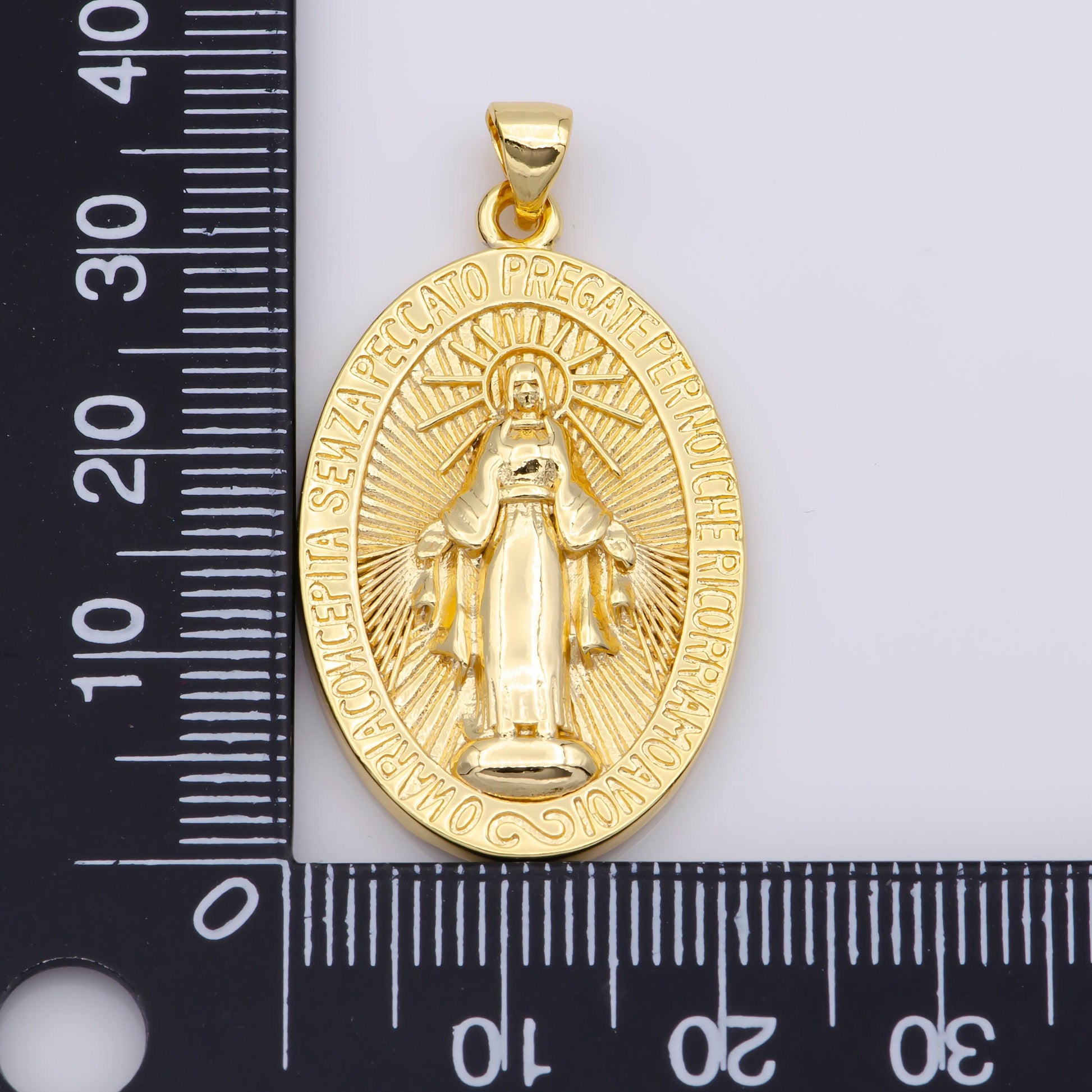 24k gold filled religious our lady of guadalupe miraculous mary medal charm pendant for statement necklace minimalist jewelry