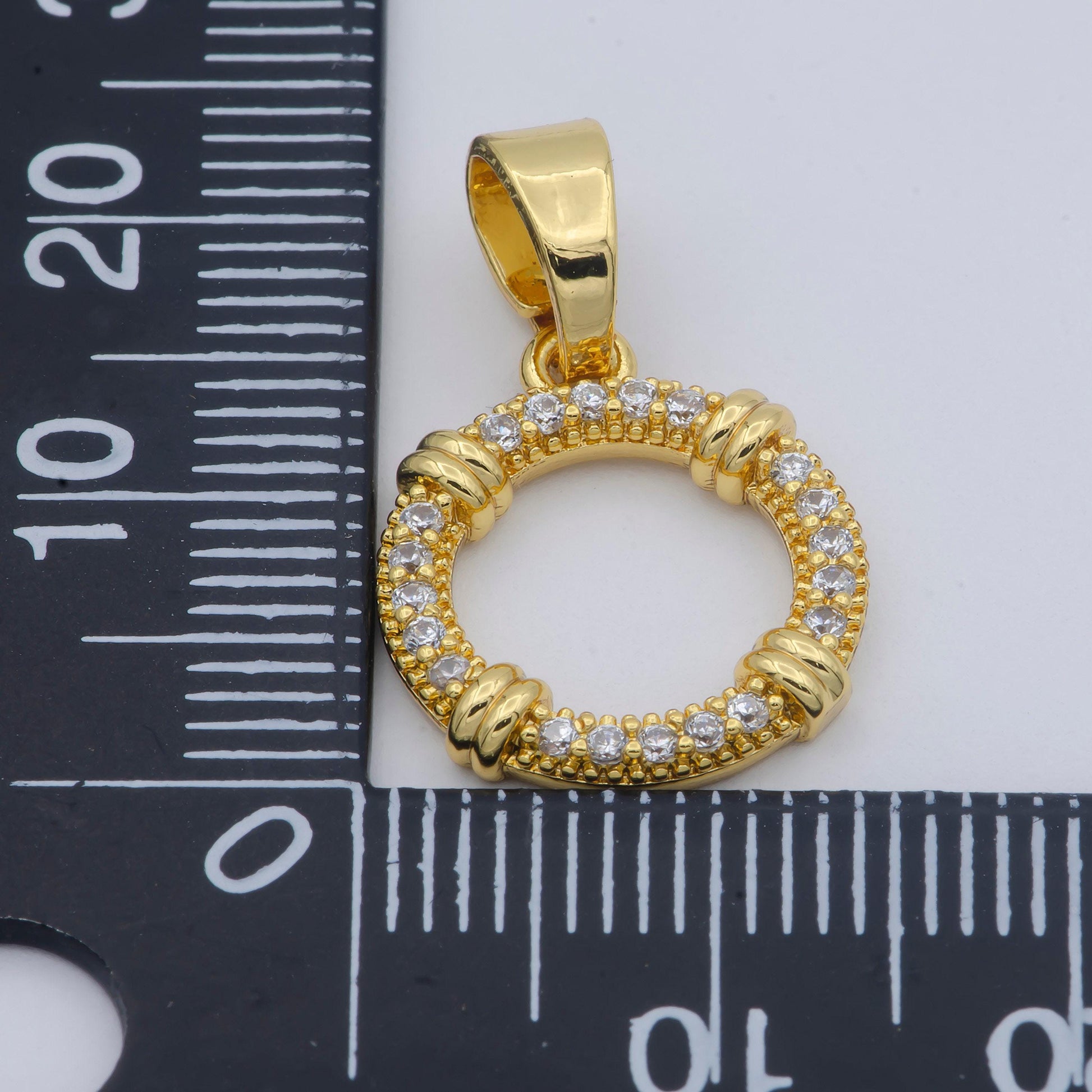 24k gold filled micro pave cz wheel of fortune charm,daisy micro pave cz pendant, charm pendant, flower jewelry, chgf-1930