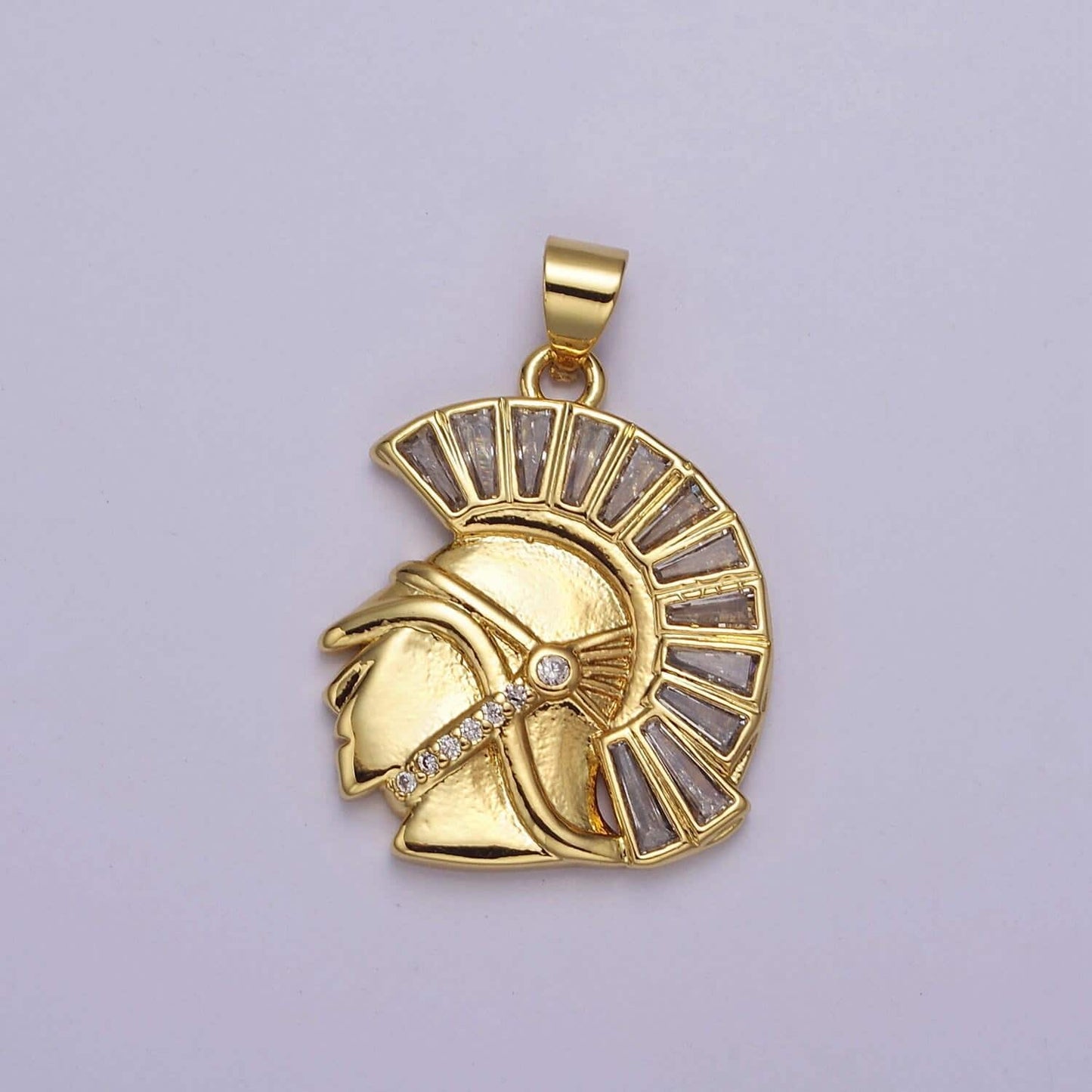 Gold trojan knight helmet charms, greek corinthian helmet pendant spartan inspired j-772 j-764 j-772
