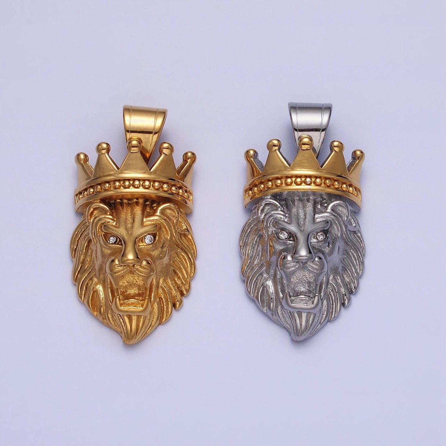 Stainless steel lion king pendant men hip hop jewelry gold statement charms 3d pendants j749 j752