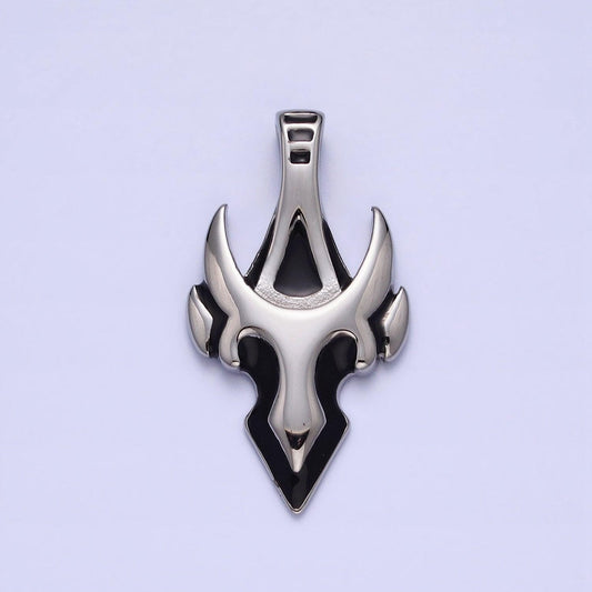 Stainless steel knight mask pendant men warrior jewelry inspired for statement jewelry hard heavy duty jewelry j-742