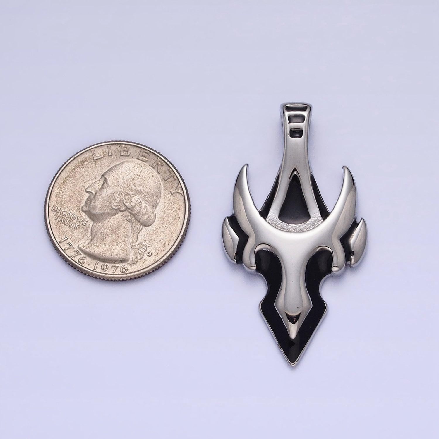 Stainless steel knight mask pendant men warrior jewelry inspired for statement jewelry hard heavy duty jewelry j-742