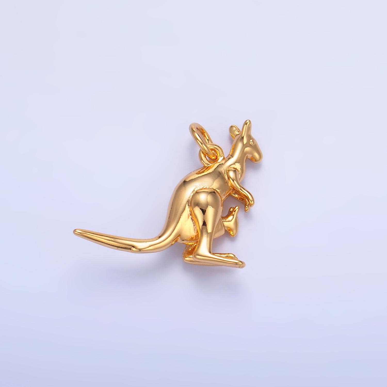 Tiny Kangaroo Charm Pendant Australian Charm Necklace Bracelet Earring Charms, Animal Lover Kids Jewelry Gold Filled W391