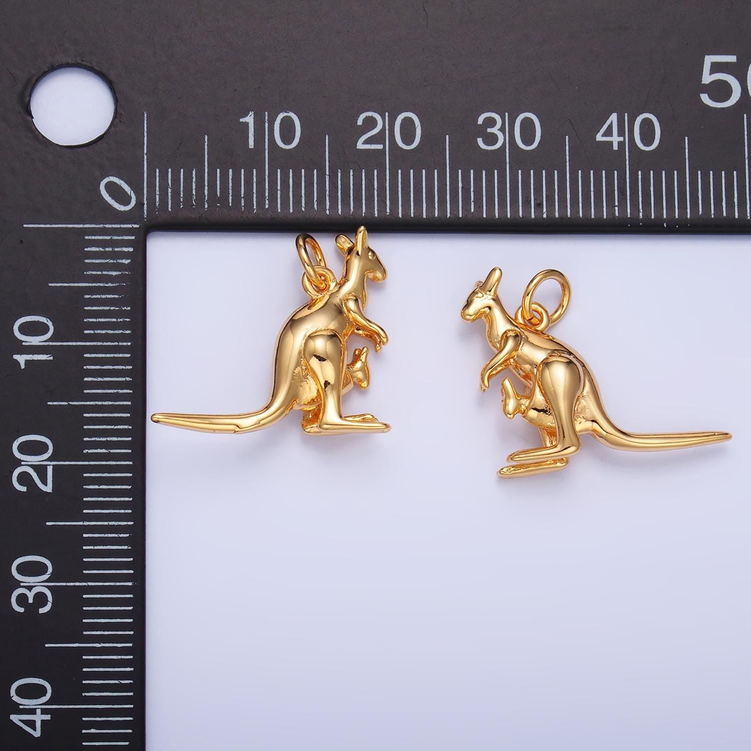 Tiny Kangaroo Charm Pendant Australian Charm Necklace Bracelet Earring Charms, Animal Lover Kids Jewelry Gold Filled W391