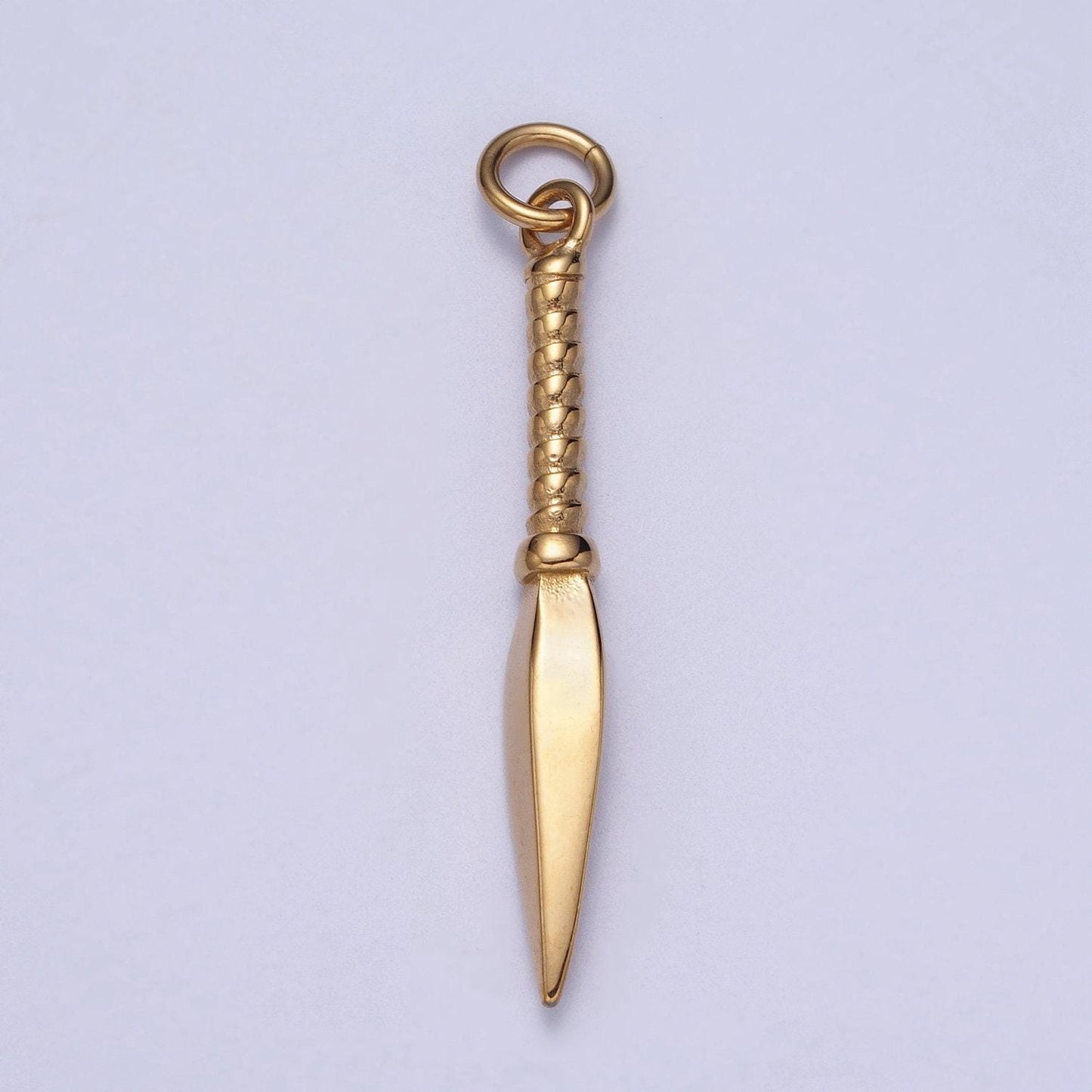 Dainty sword pendant in gold / silver small dagger amulet spear knife add on charm for diy fashion charm necklace bracelet earring j464