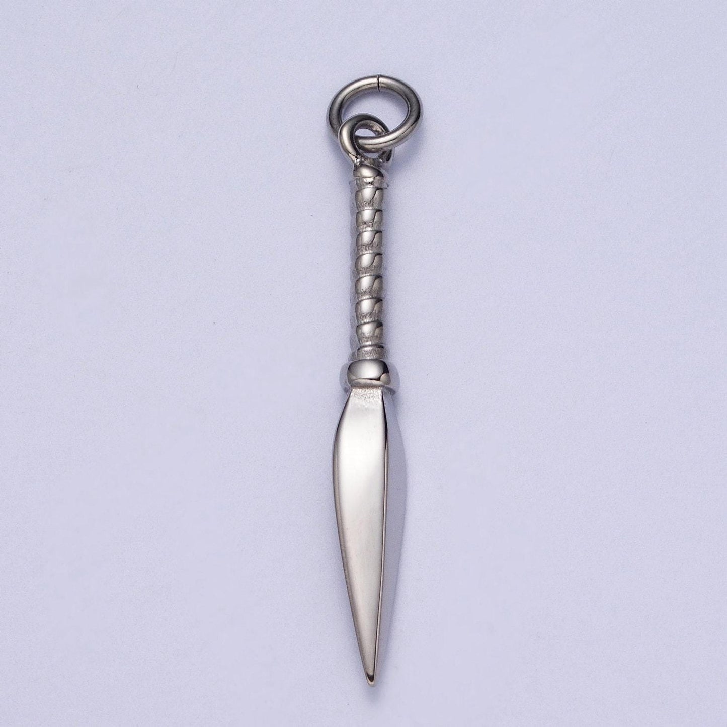 Dainty sword pendant in gold / silver small dagger amulet spear knife add on charm for diy fashion charm necklace bracelet earring j464