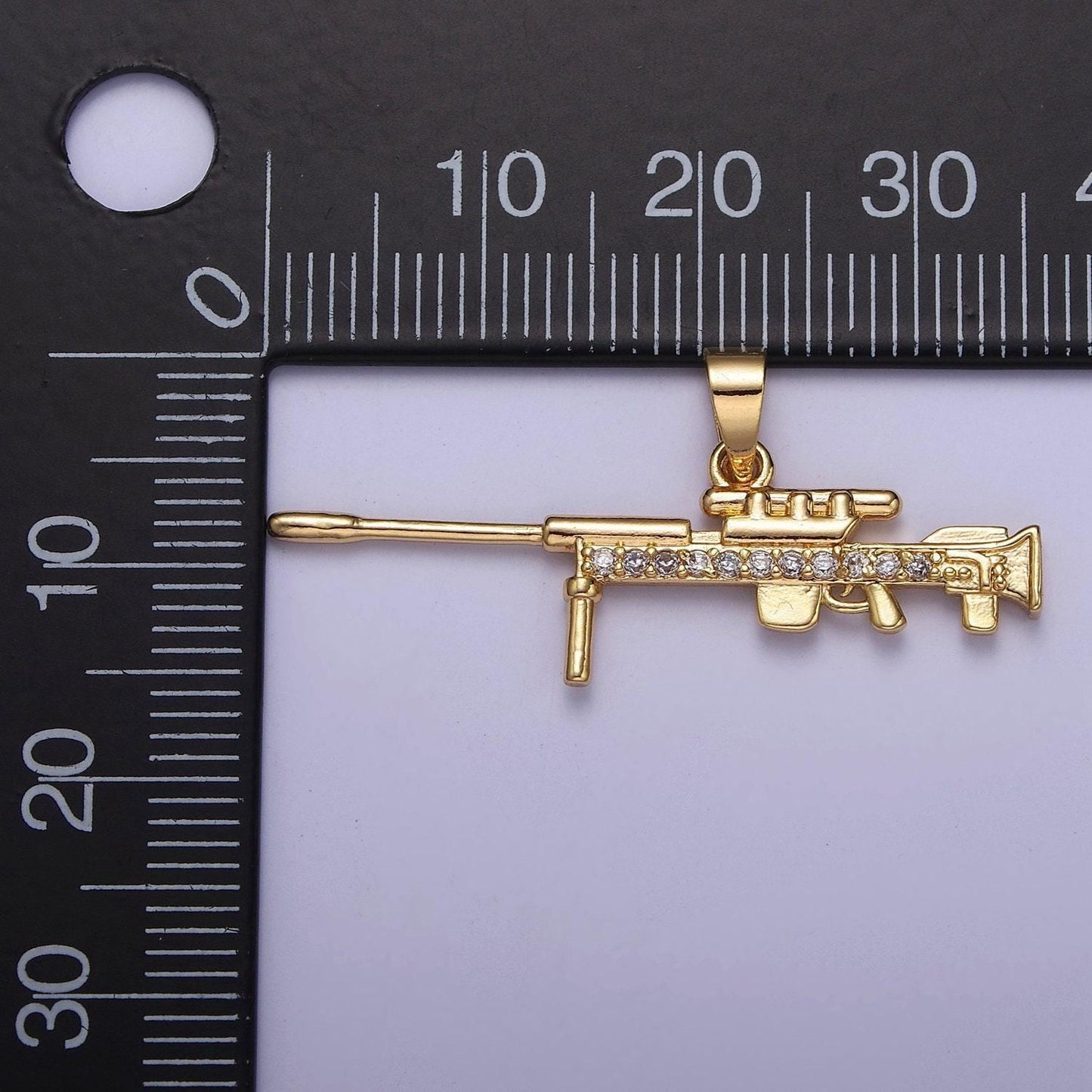 Gold sniper gun rifle pendants j-443