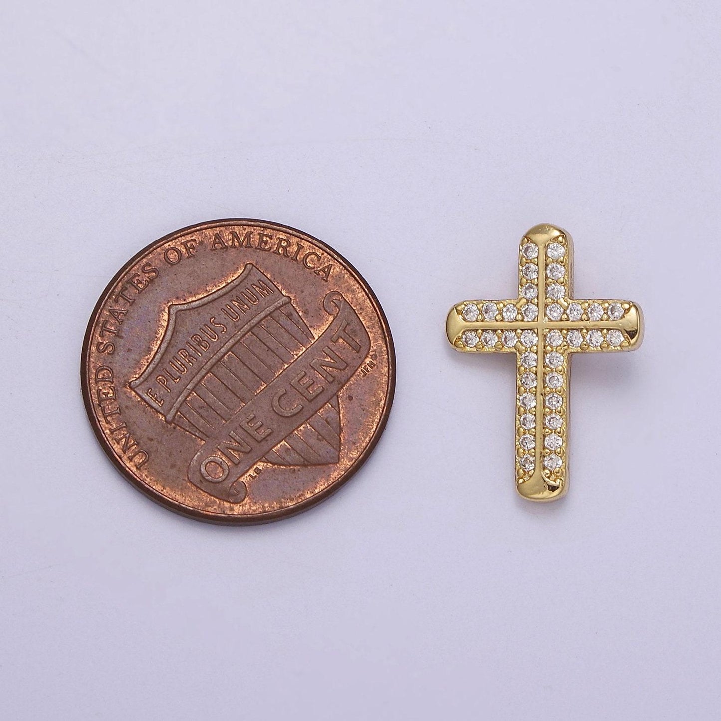 Micro pave cross pendant, minimalist cubic zirconia cz religious pendant for jewelry making, j-372