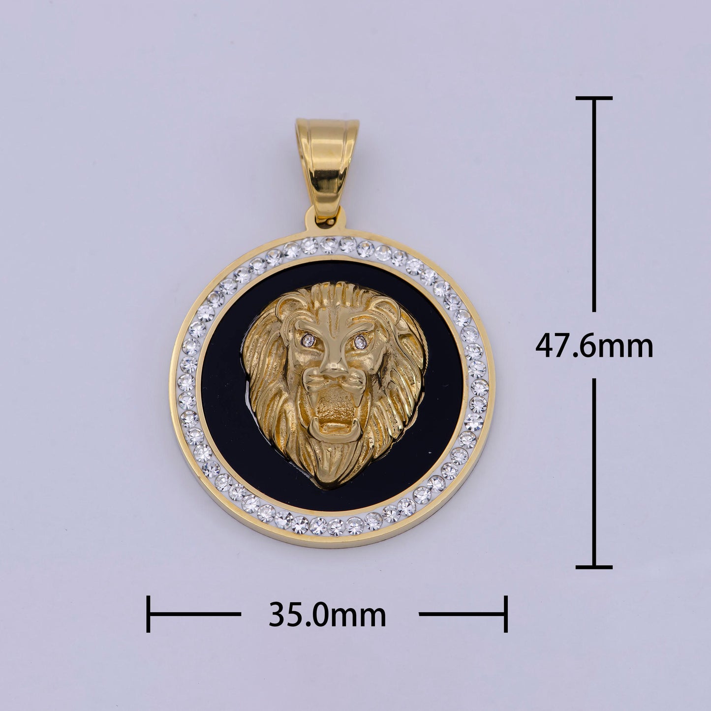 Silver 3d micro pave charm gold filled medallion, lion medallion pendant, lion jewelry, lion necklace charm for statement necklace component