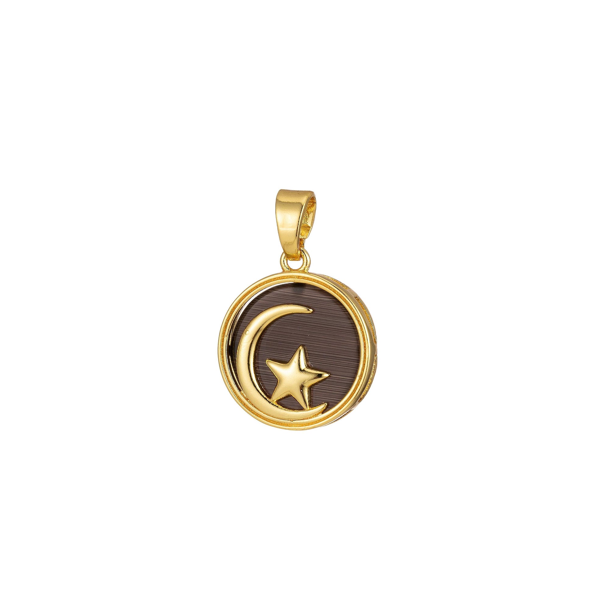 1pc celestial pendant crescent moon star dainty charm for necklace bracelet findings for jewelry making