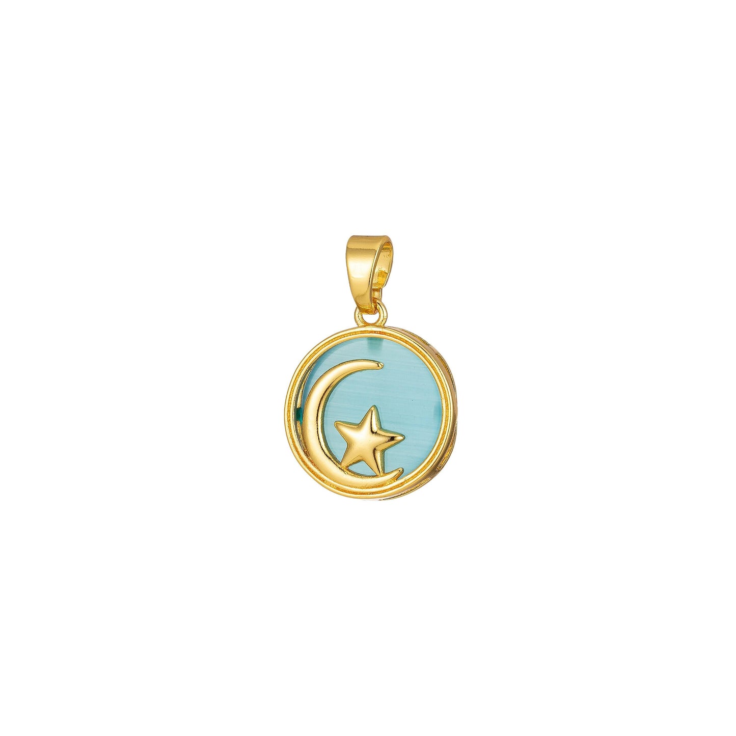 1pc celestial pendant crescent moon star dainty charm for necklace bracelet findings for jewelry making