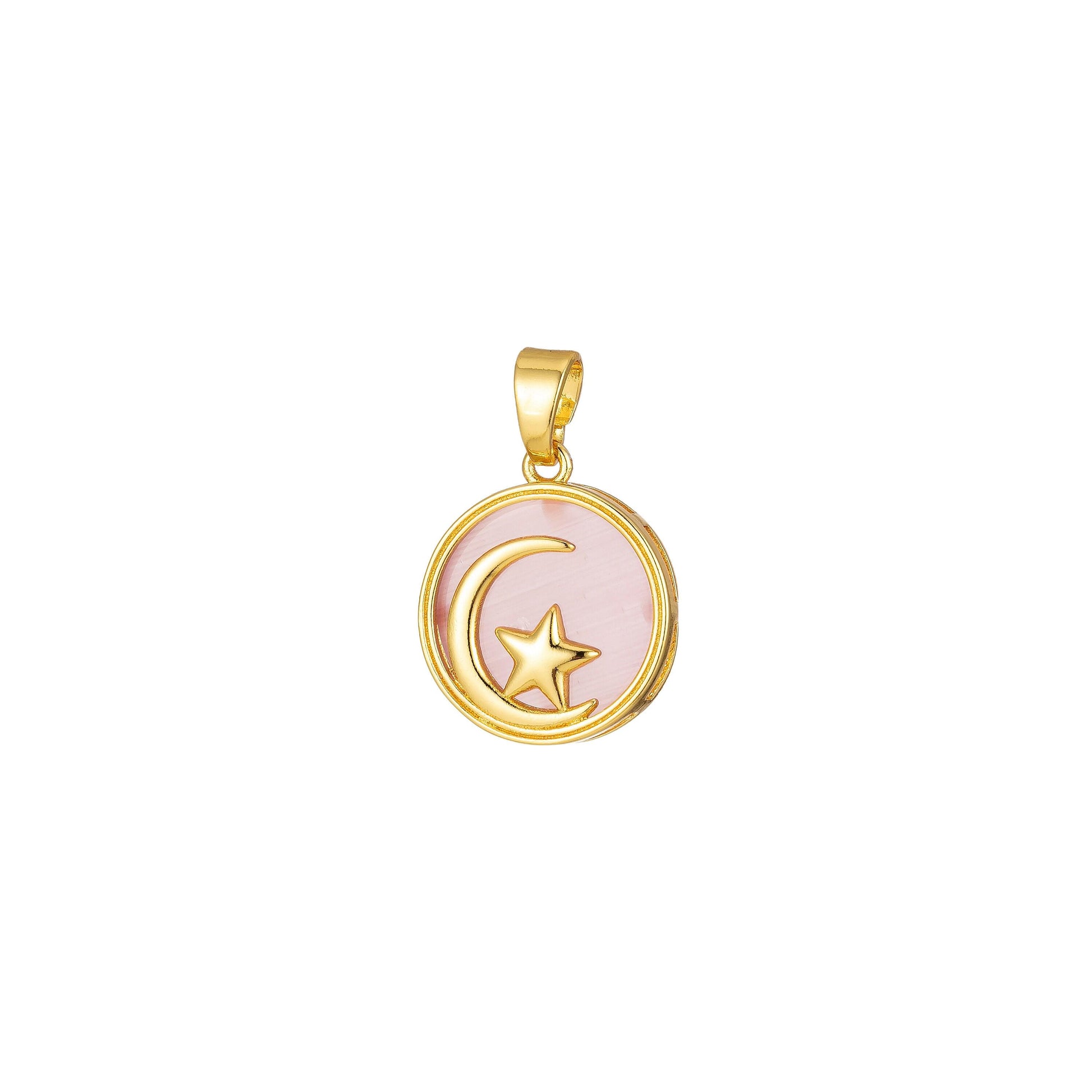 1pc celestial pendant crescent moon star dainty charm for necklace bracelet findings for jewelry making