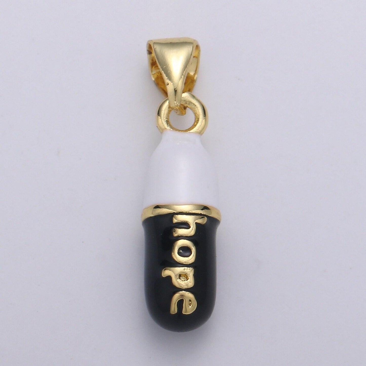 1pc. hope choose color pill charm necklace, dainty word charm,hope pill charm necklace pendant enamel optimist minimalist jewelry pdgf-2123