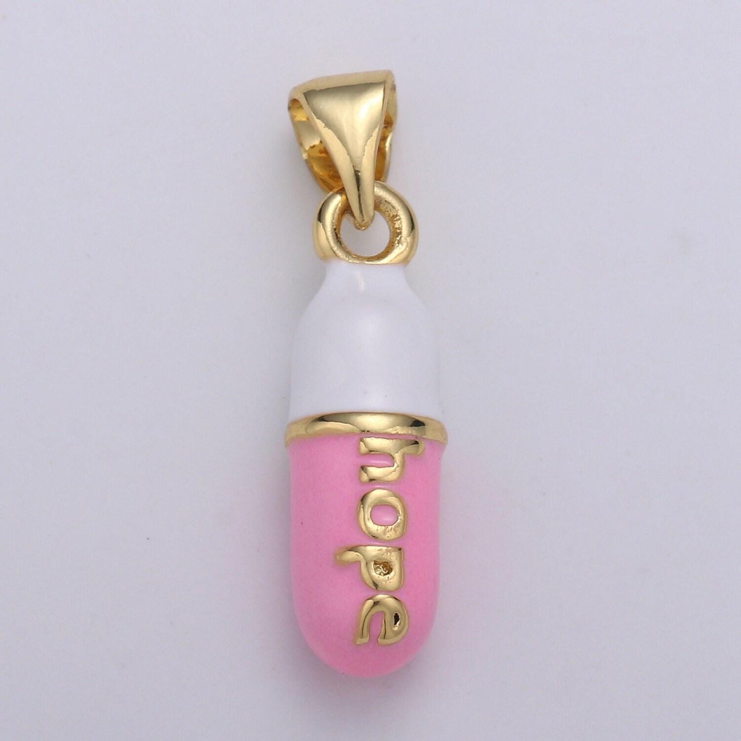 1pc. hope choose color pill charm necklace, dainty word charm,hope pill charm necklace pendant enamel optimist minimalist jewelry pdgf-2123
