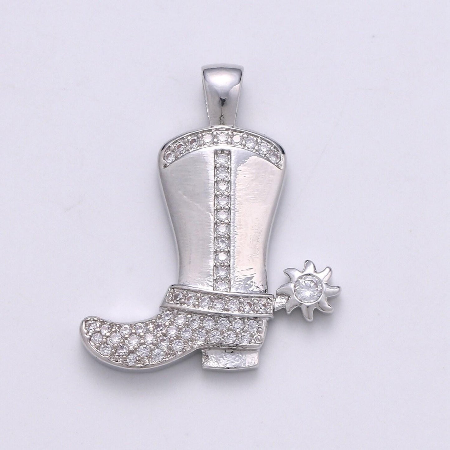 28x23mm wholesale gold-filled gold/silver cowboy boot pendant charm with rhinestones,pendant for necklace bracelet anklet making j-150 j-151