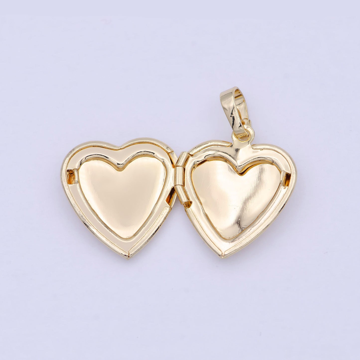 Dainty gold filled heart photo locket charm necklace keepsake photo frame charm personalized mother day gift handmade jewelry supply i-885
