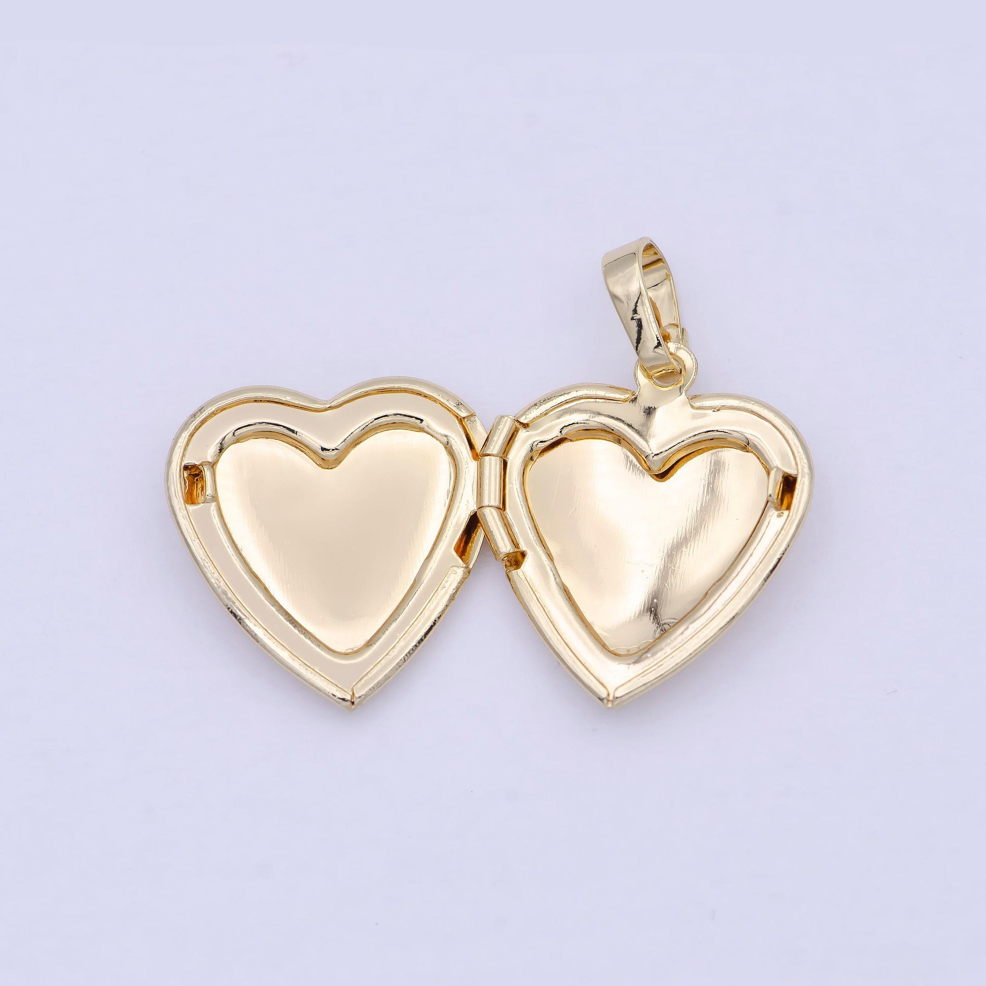 Dainty gold filled heart photo locket charm necklace keepsake photo frame charm personalized mother day gift handmade jewelry supply i-885