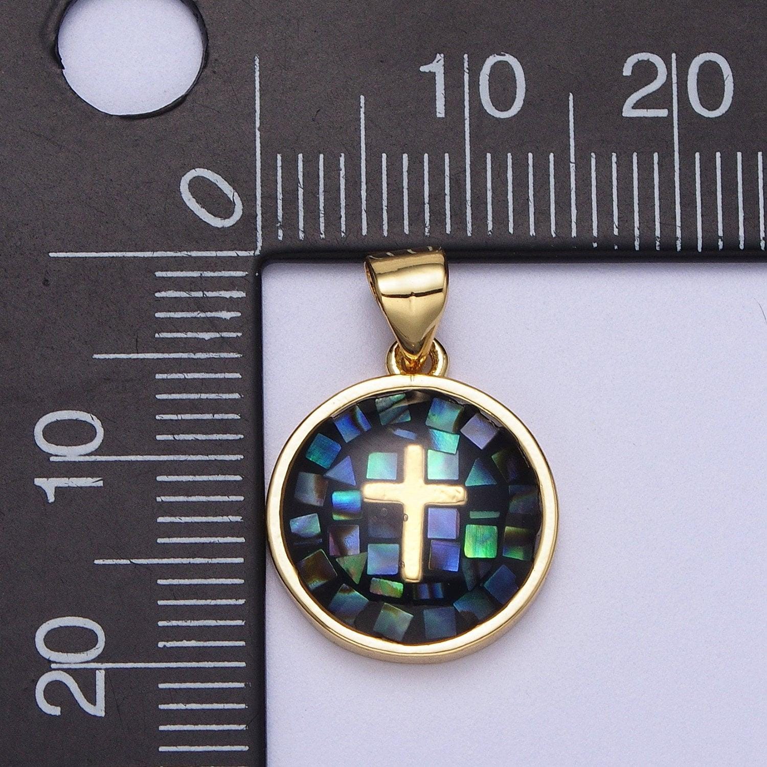 24k gold filled pink shell cross charm pendant white green blue shell religious charm necklace bracelet pendant 20x13.8mm i-075