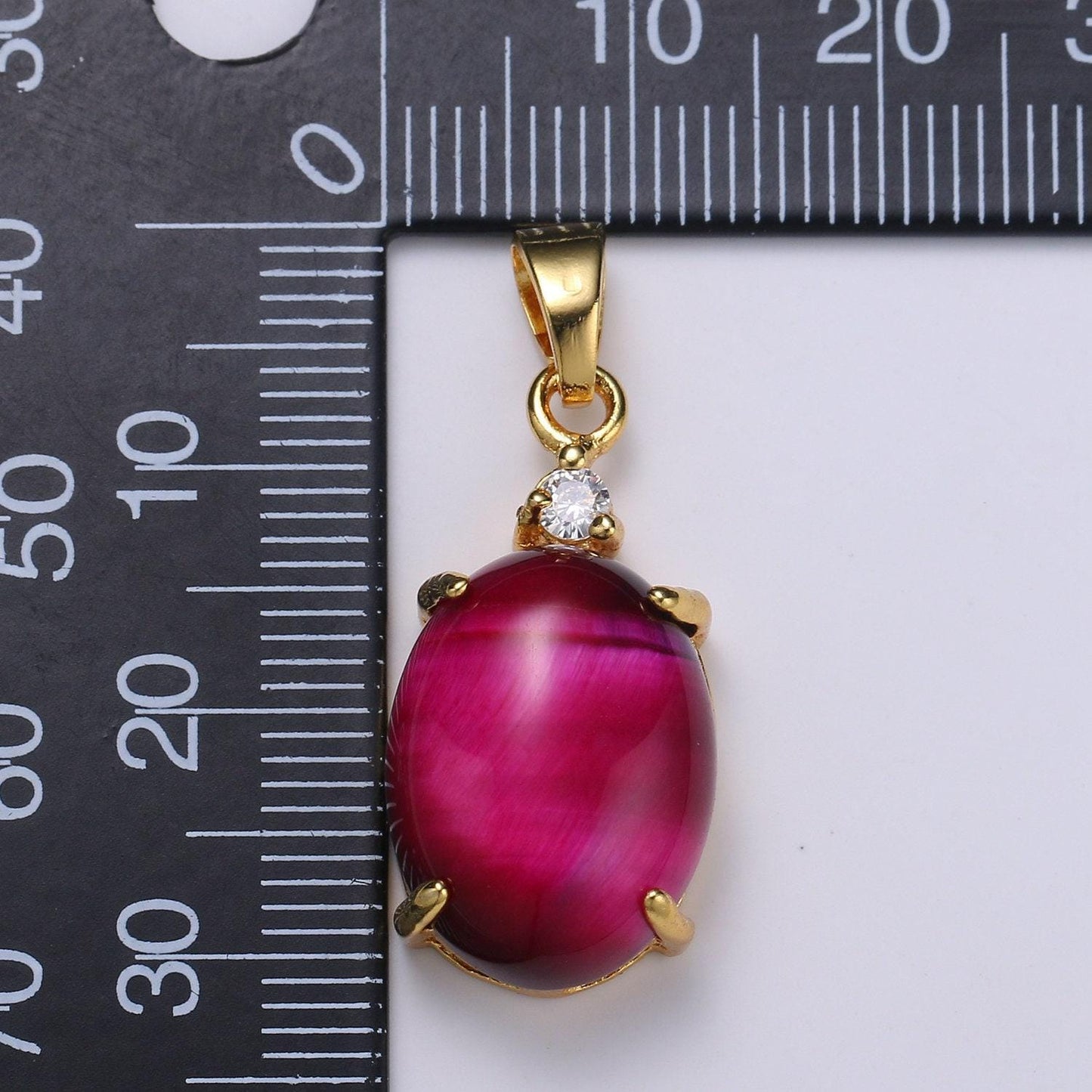 Multi color cat's eye: aqua,blue,clear,navy blue, emerald 24k gold solitaire cz pendant, large cat's eye stone, i681~i684