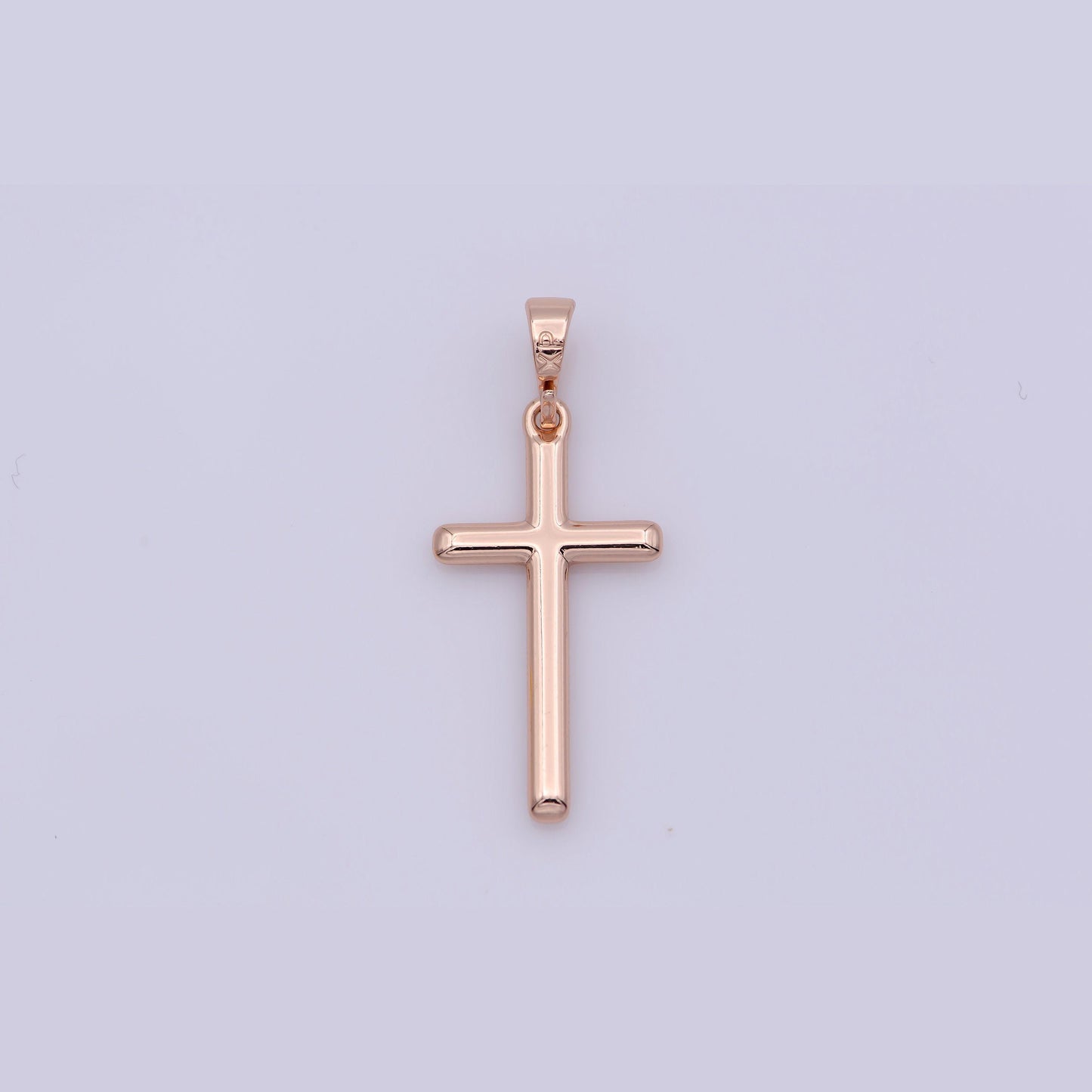 24k gold filled minimalist cross pendant in gold, rose gold & silver | i663