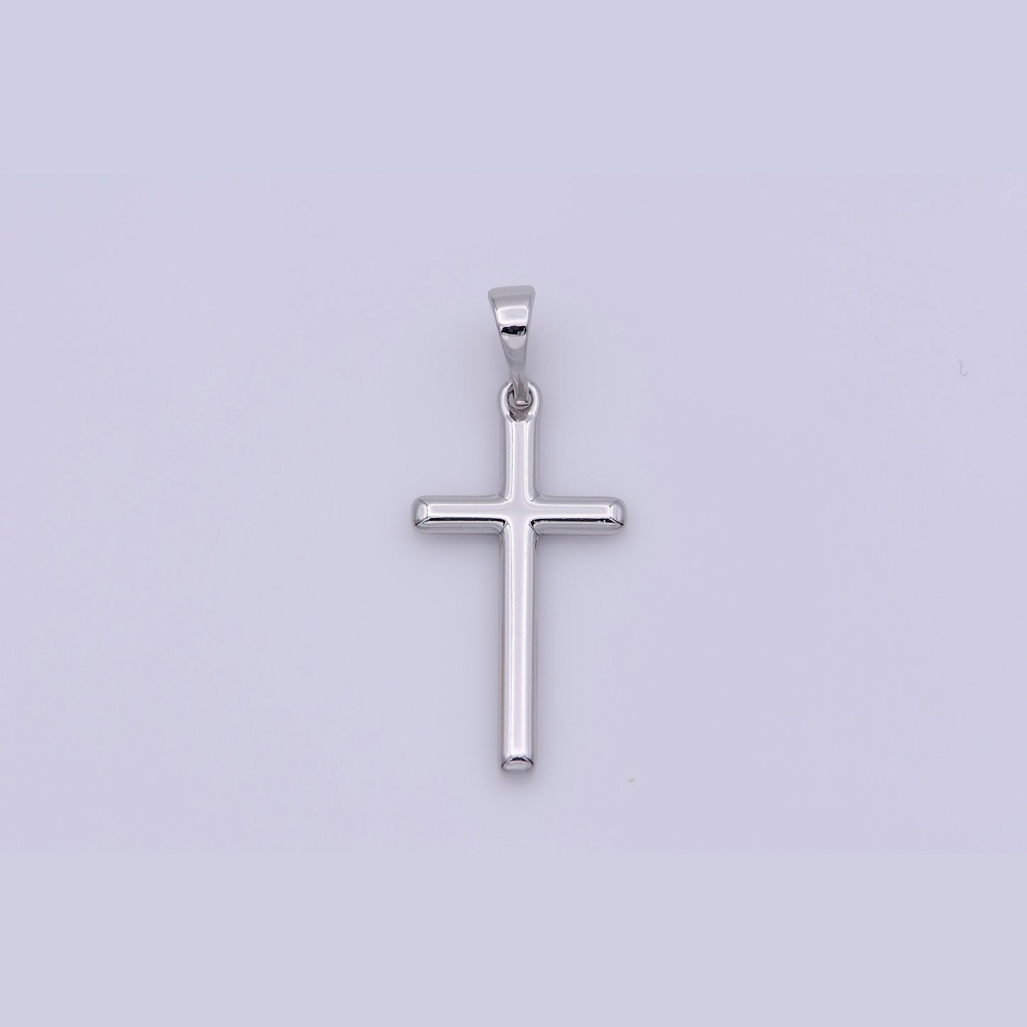 24k gold filled minimalist cross pendant in gold, rose gold & silver | i663