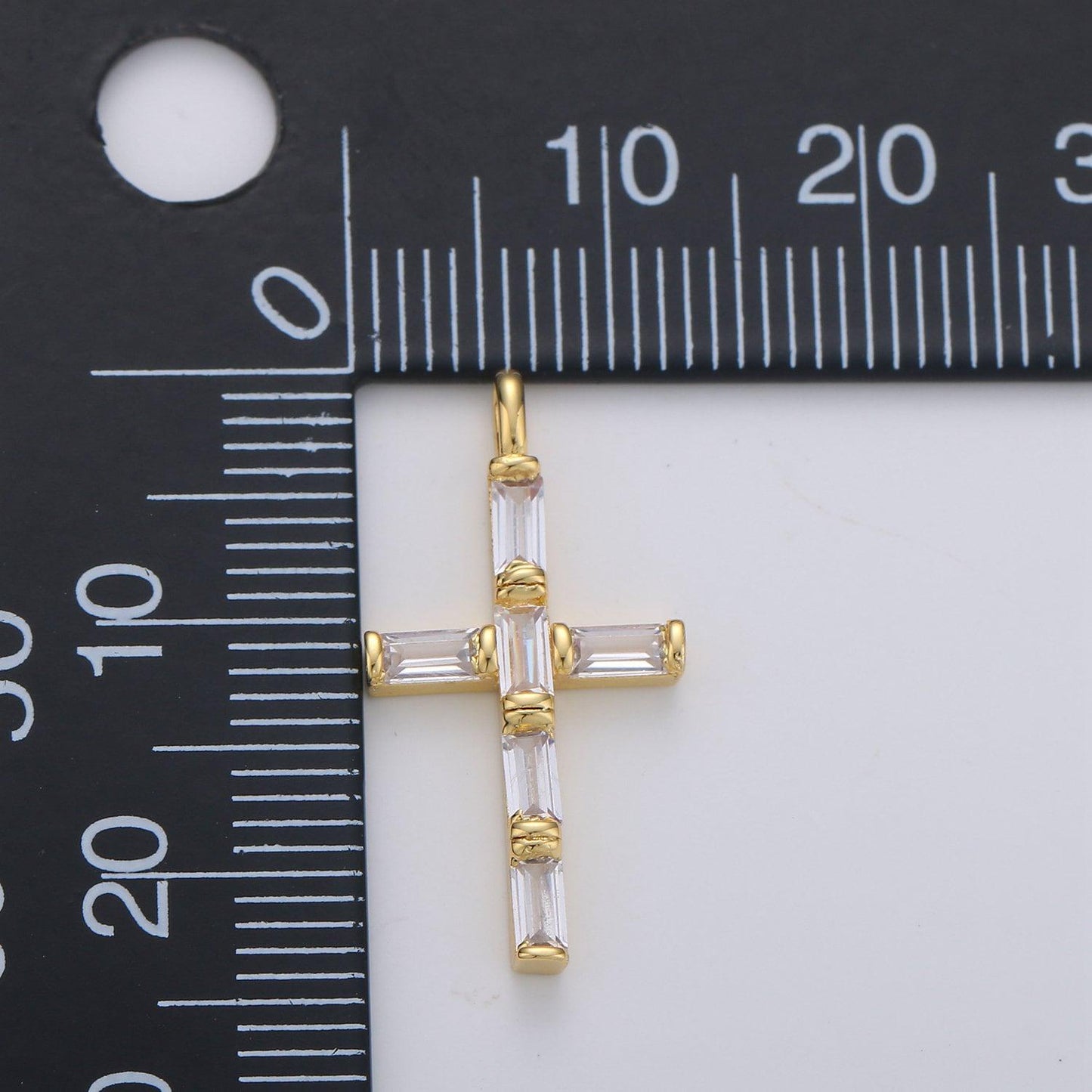 Cubic zirconia marquise navette crystal cross pendant charm chain necklace 14k gold filled cross charm religious jewelry i-657 i-658