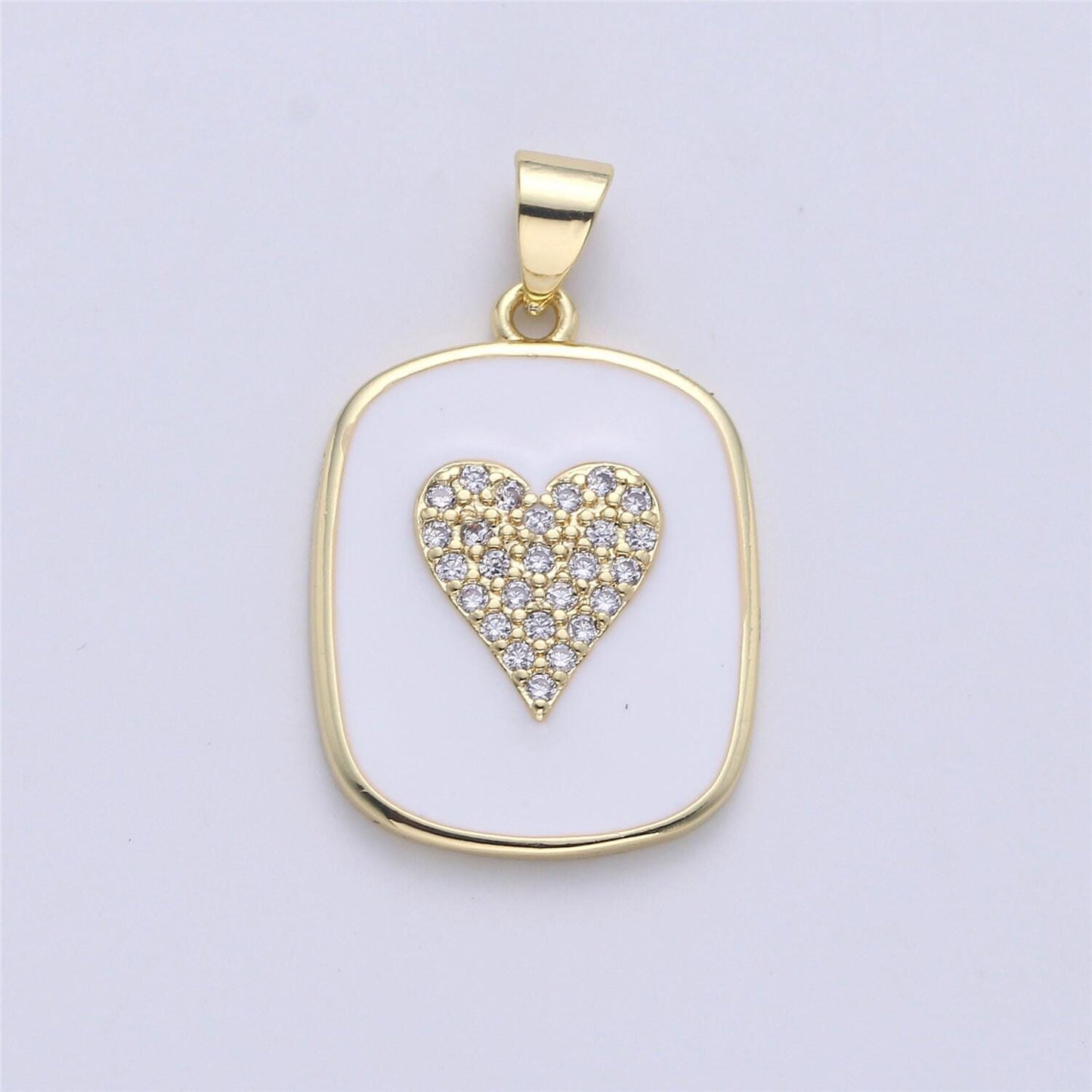 Dainty enamel tag pendant gold tag evil eye star heart moon white black charm for necklace pendant findings for jewelry making, i-445 ~i-452