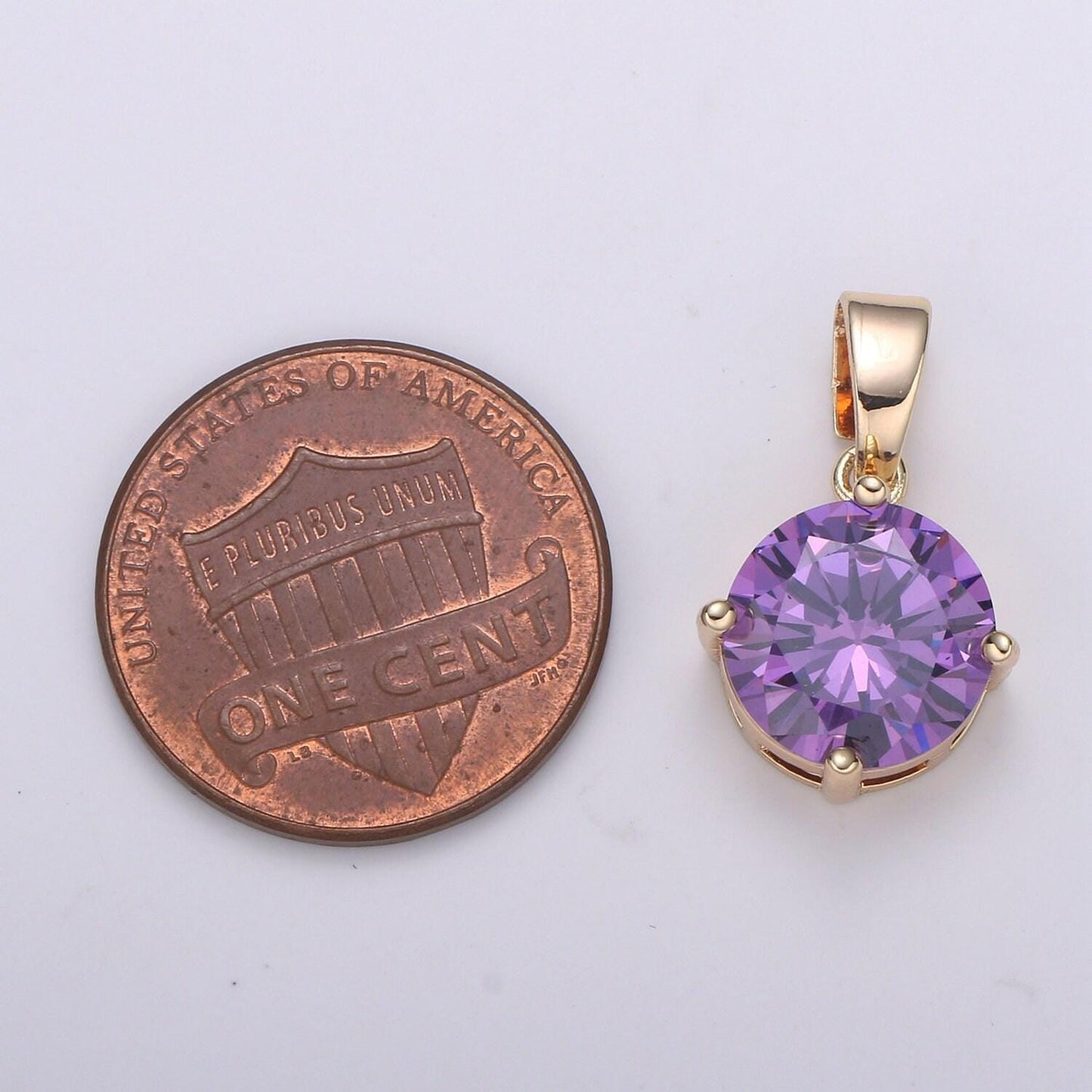 1pc. cubic zirconia 18k gold pendant, solitaire cubic charm for easy self-making jewelry, sophisticate pendant, h-262,h-263,j-098