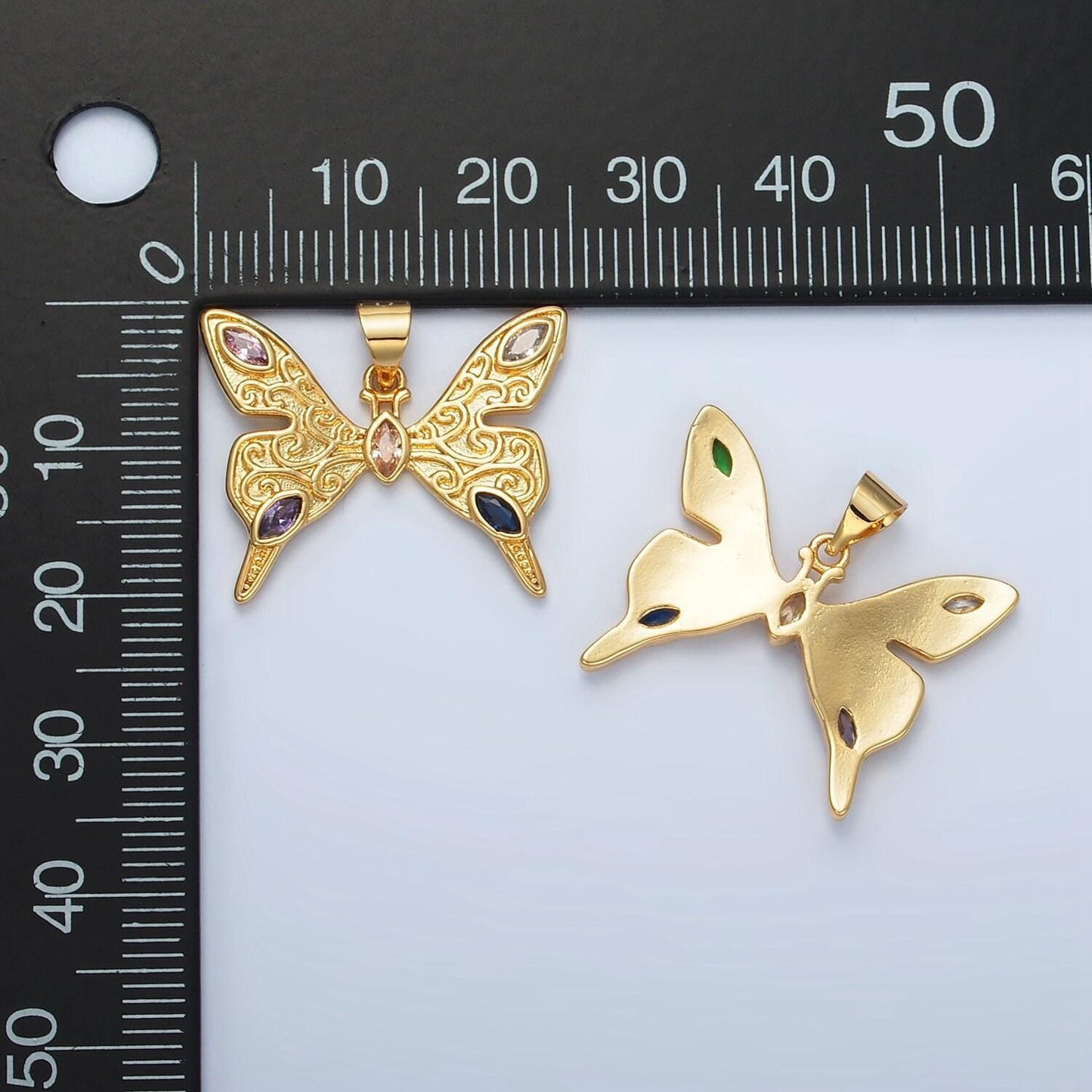 Dainty 24k gold filled butterfly pendant gold butterfly charms for bracelet, earring, necklace charms for jewelry making supply i-285