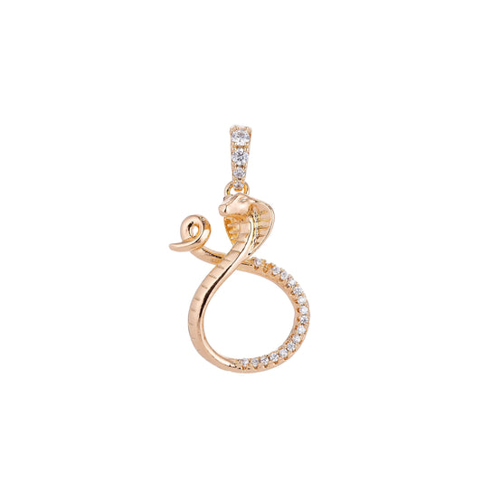 18k gold filled dainty charming snake, exotic animal lover, cz cobra charm necklace pendant bails findings for jewelry making i-130