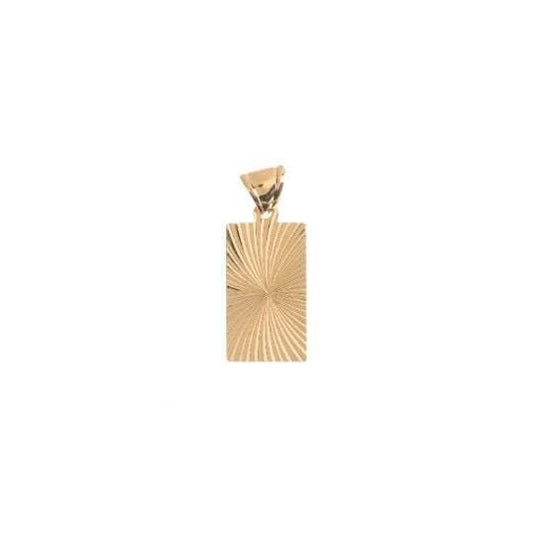Gold starburst pendant gold rectangle bar pendant tag gold charm gold square medallion, h-759