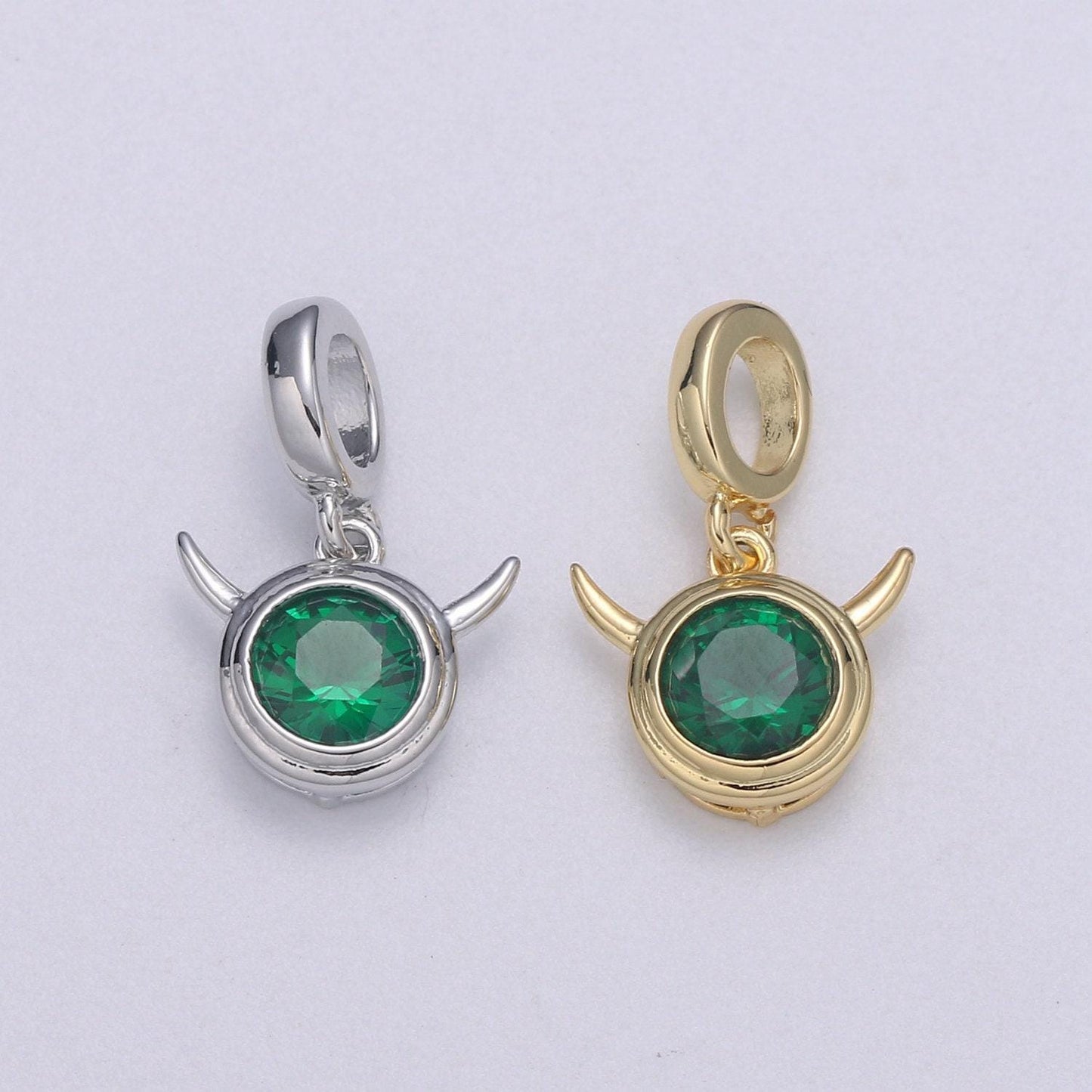 Emerald green gold filled circle pendants h-600 h-606