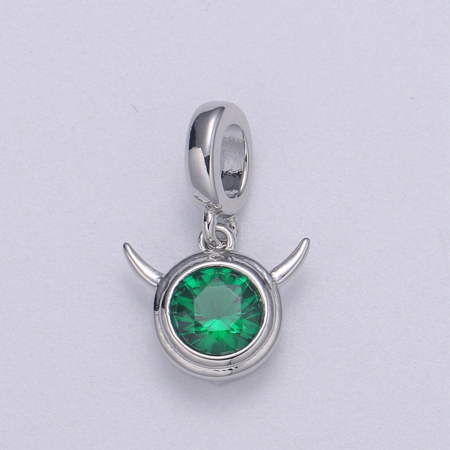 Emerald green gold filled circle pendants h-600 h-606