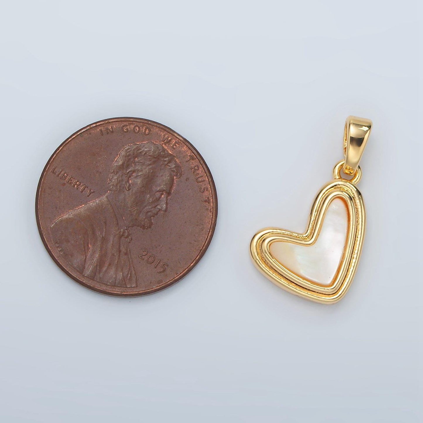 Gold radiant heart charms 24k gold filled heart charm for bracelet necklace for diy jewelry making supply h581