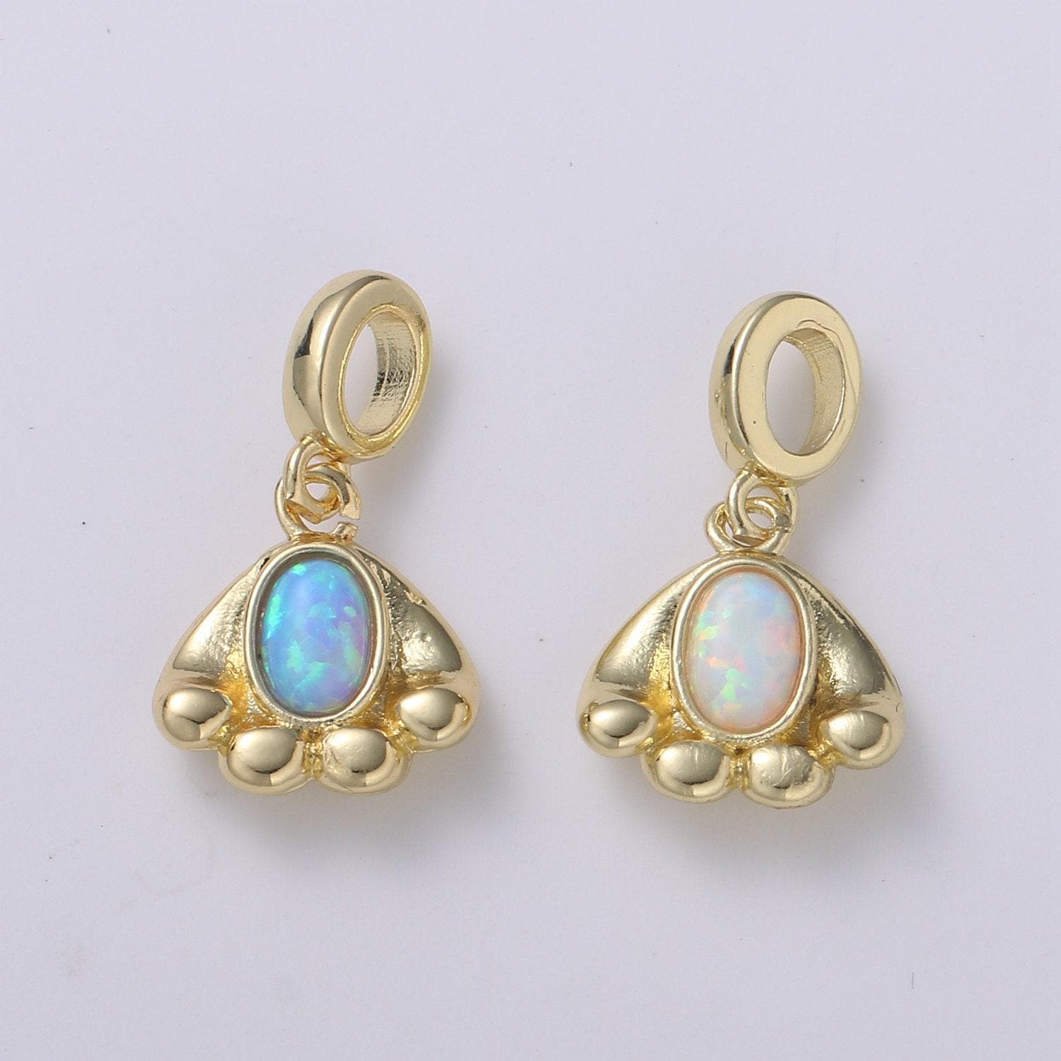 1pc cloud 24k gold opal cz pendant charm celestial pendant charm for bracelet necklace white, blue pendant jewelry, pdgf-2185