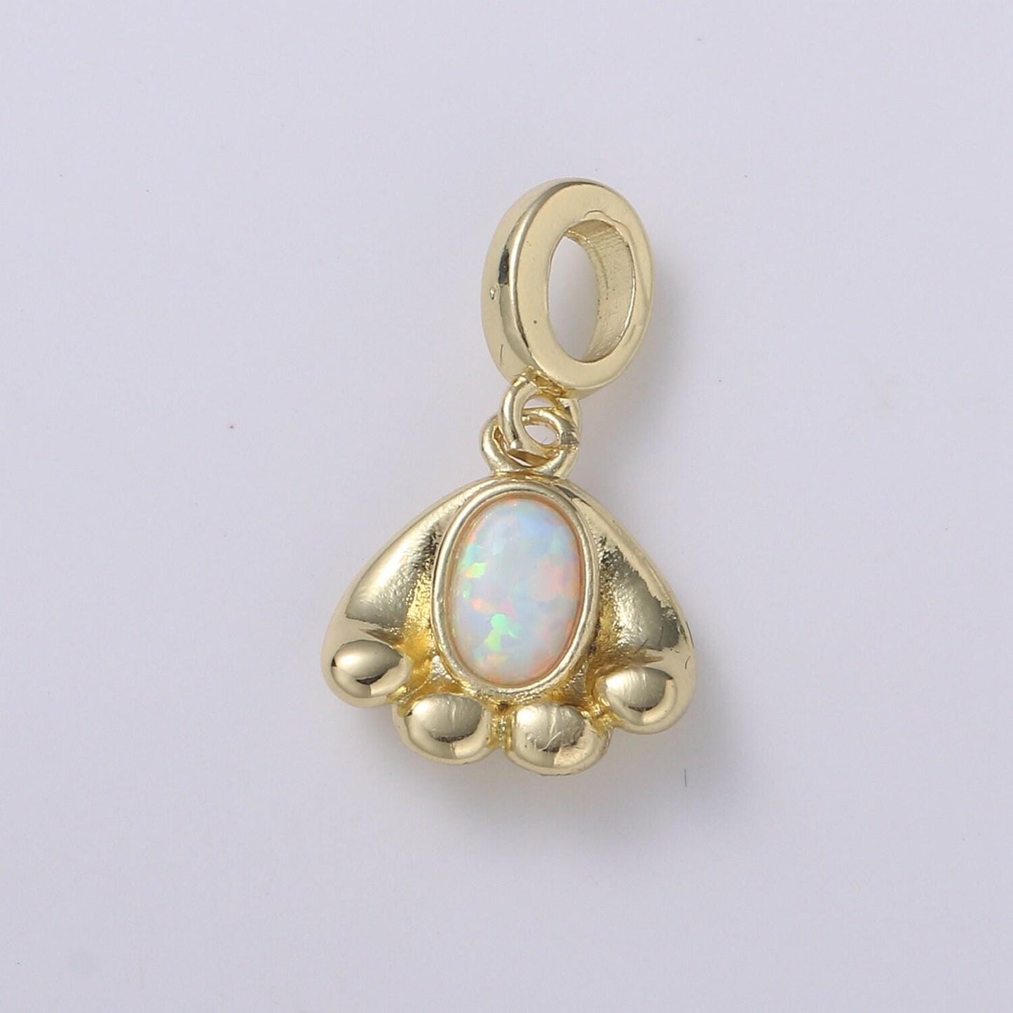1pc cloud 24k gold opal cz pendant charm celestial pendant charm for bracelet necklace white, blue pendant jewelry, pdgf-2185