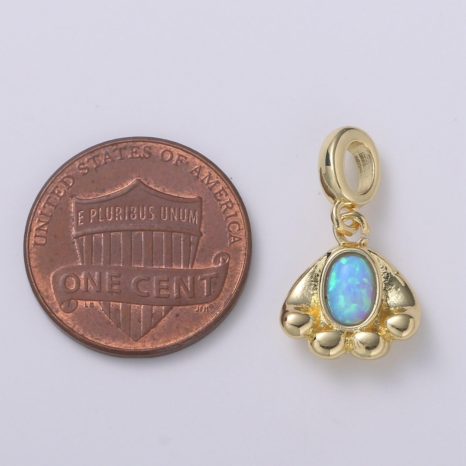 1pc cloud 24k gold opal cz pendant charm celestial pendant charm for bracelet necklace white, blue pendant jewelry, pdgf-2185