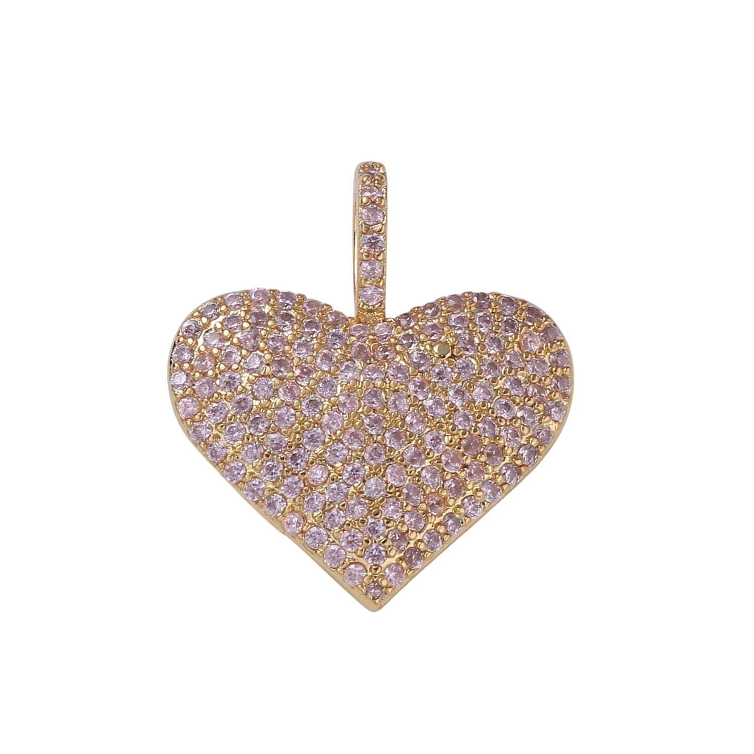 Dainty gold filled heart charms h-438 h-462 h-467 h-486 h-488