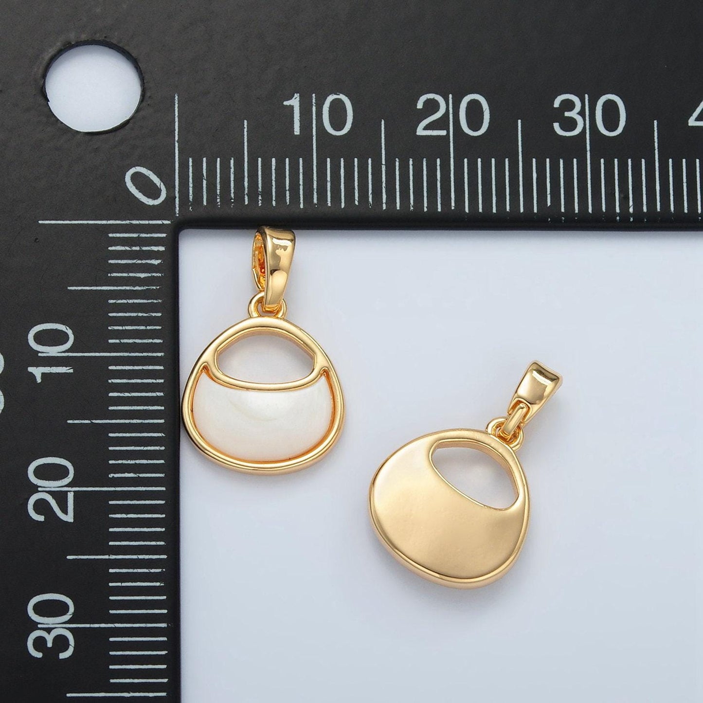24k gold filled shell pearl purse charm fashionista bag pendant for necklace bracelet earring charm | h457