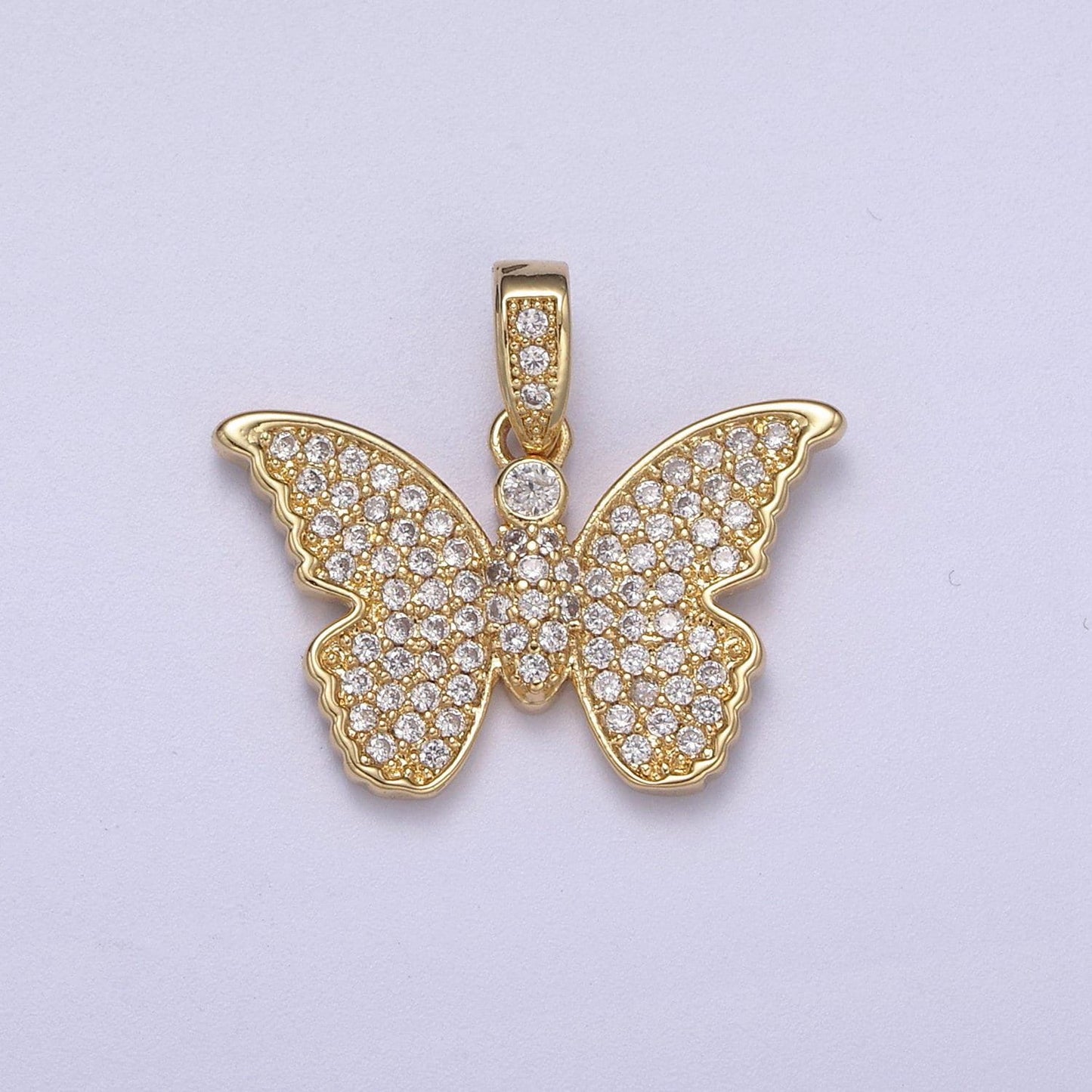 Gold butterfly charms, micro pave butterfly pendant silver monarch mariposa charms, cz butterfly h-388, h-391
