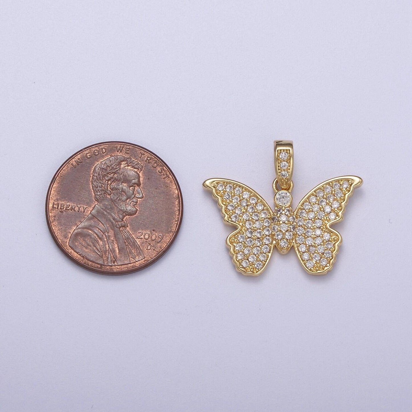 Gold butterfly charms, micro pave butterfly pendant silver monarch mariposa charms, cz butterfly h-388, h-391