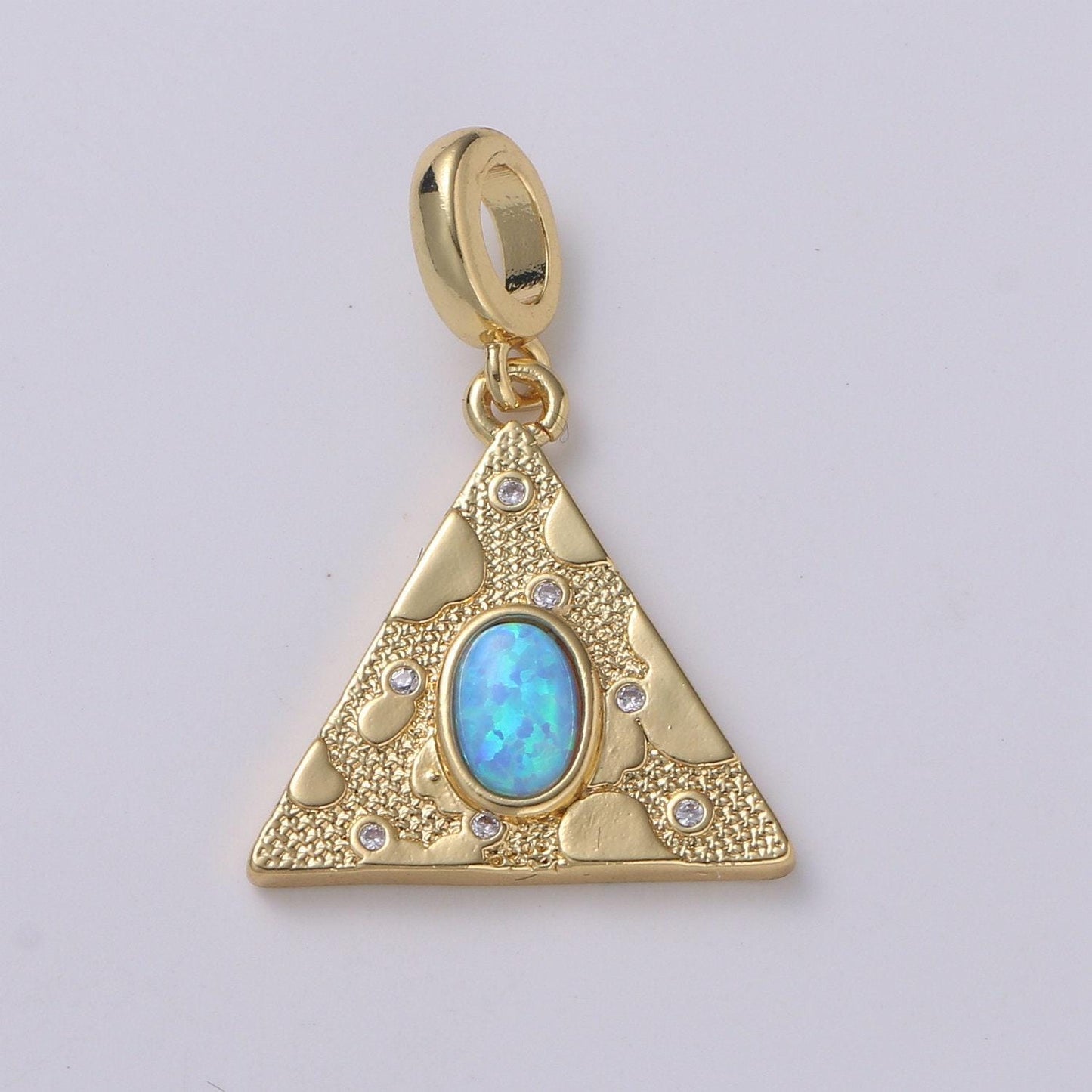 Dainty pendant triangle opal charm for necklace bracelet earring/geometric charm dangle for jewelry making supply h-307 h-309 h-384 h-387