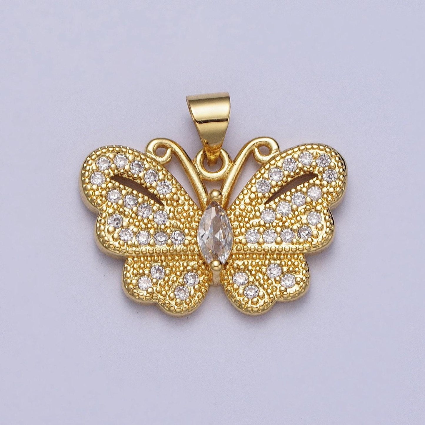 Dainty gold butterfly charm cubic animal charm mariposa monrach pendant dangle charms for bracelet necklace earring supply component h323