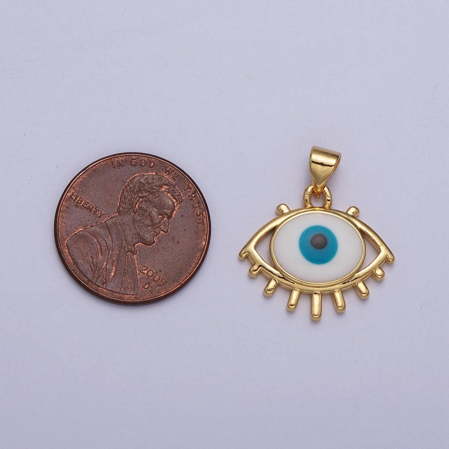 Gold evil eye pendant necklace eye of ra charm protection jewelry lucky necklace h300