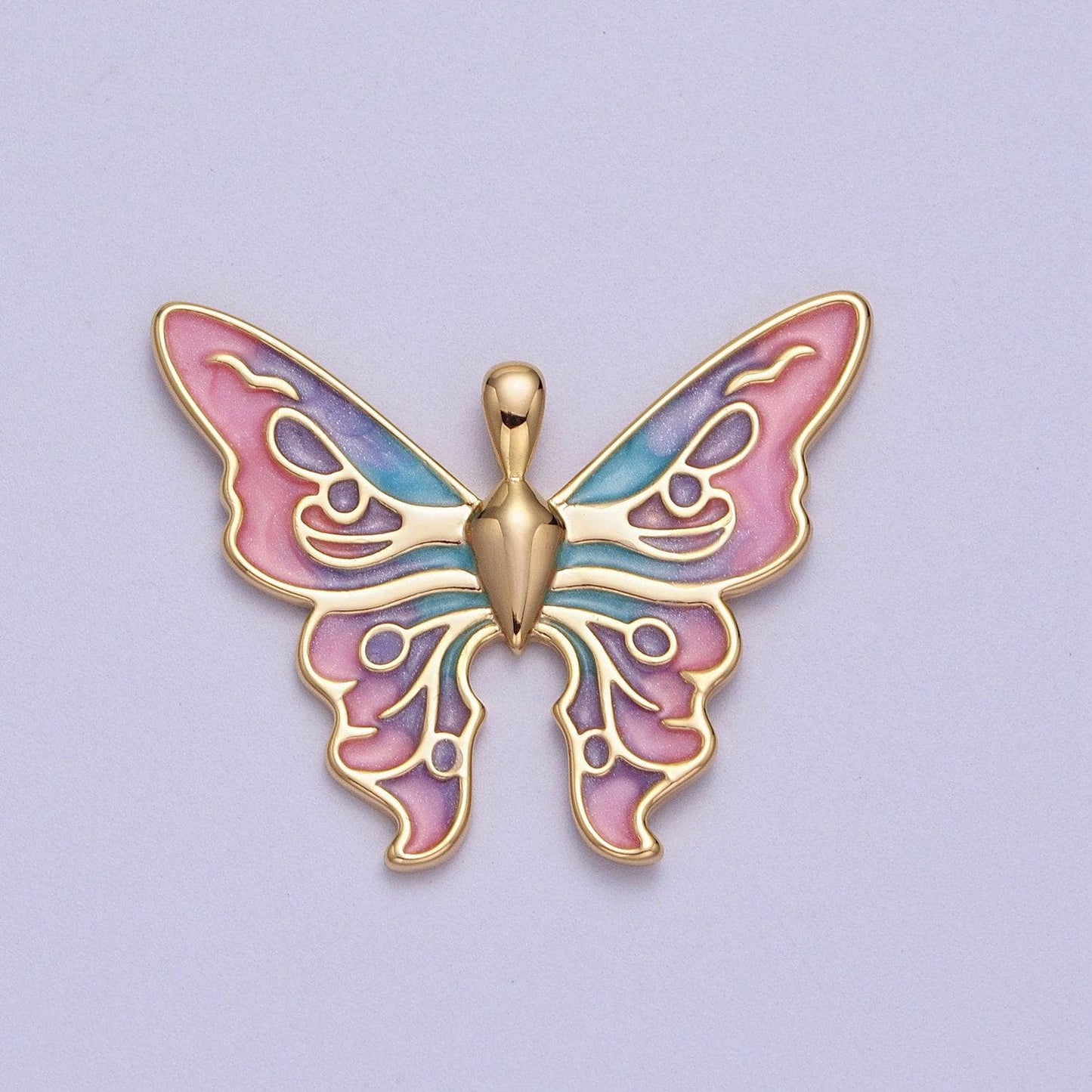 14k gold filled pink enamel butterfly charm candy color butterfly pendant mariposa jewelry inspired colorful jewelry making h200