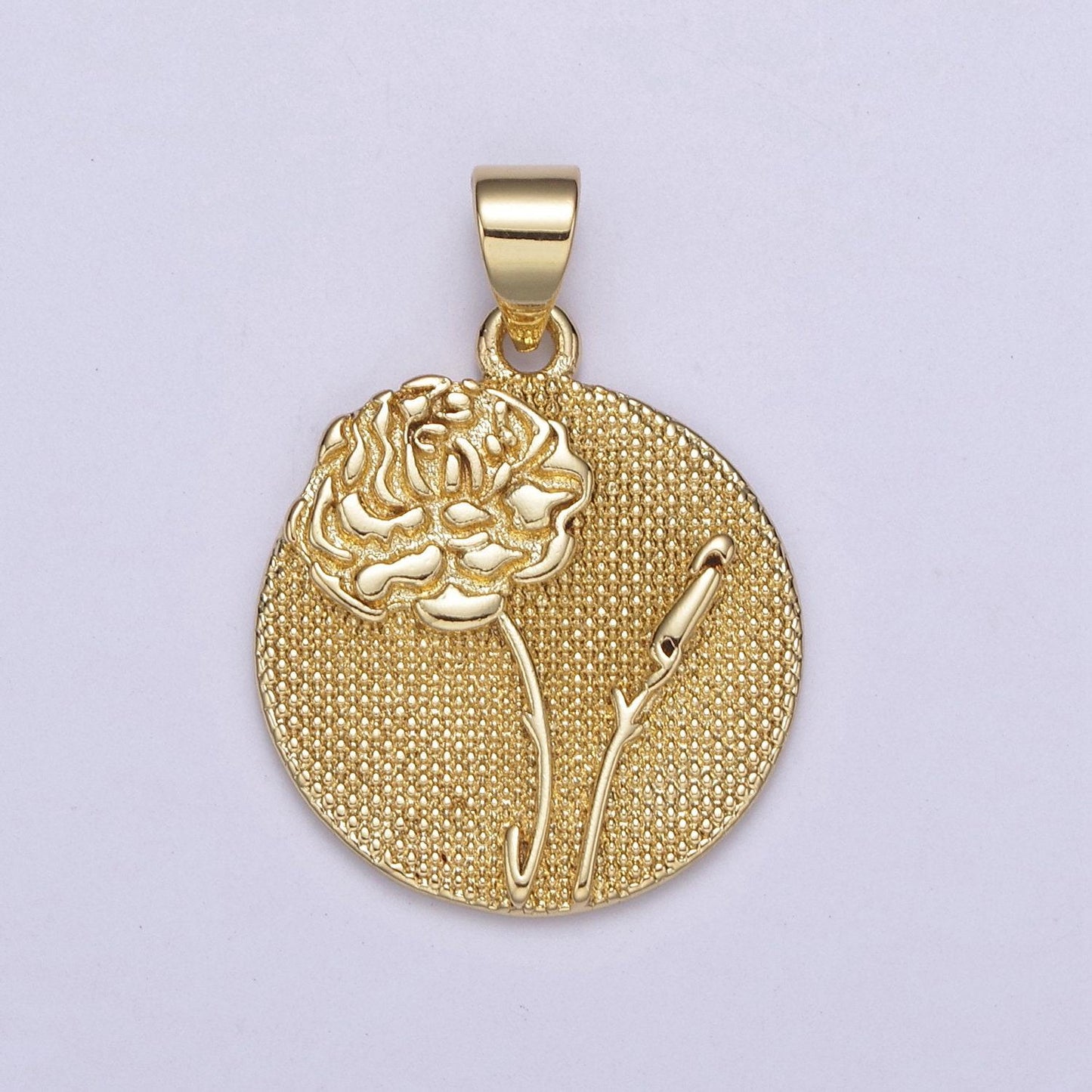 Wild flower collection gold rose flower, cotton blossom, sun flower dandelion charm medallion for necklace bracelet supply