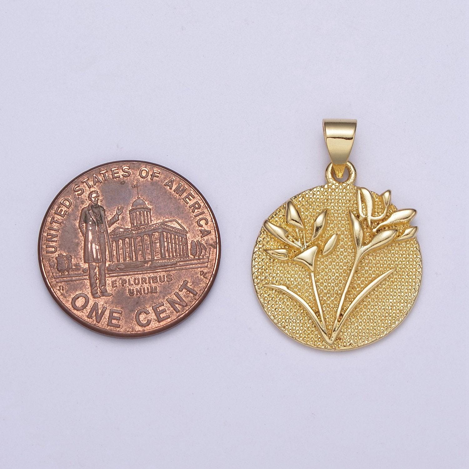 Wild flower collection gold rose flower, cotton blossom, sun flower dandelion charm medallion for necklace bracelet supply